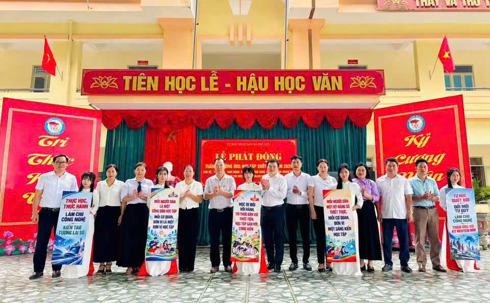XÃ PHÙ LƯU PHÁT ĐỘNG TUẦN LỄ HƯỞNG ỨNG HỌC TẬP SUỐT ĐỜI NĂM 2026 