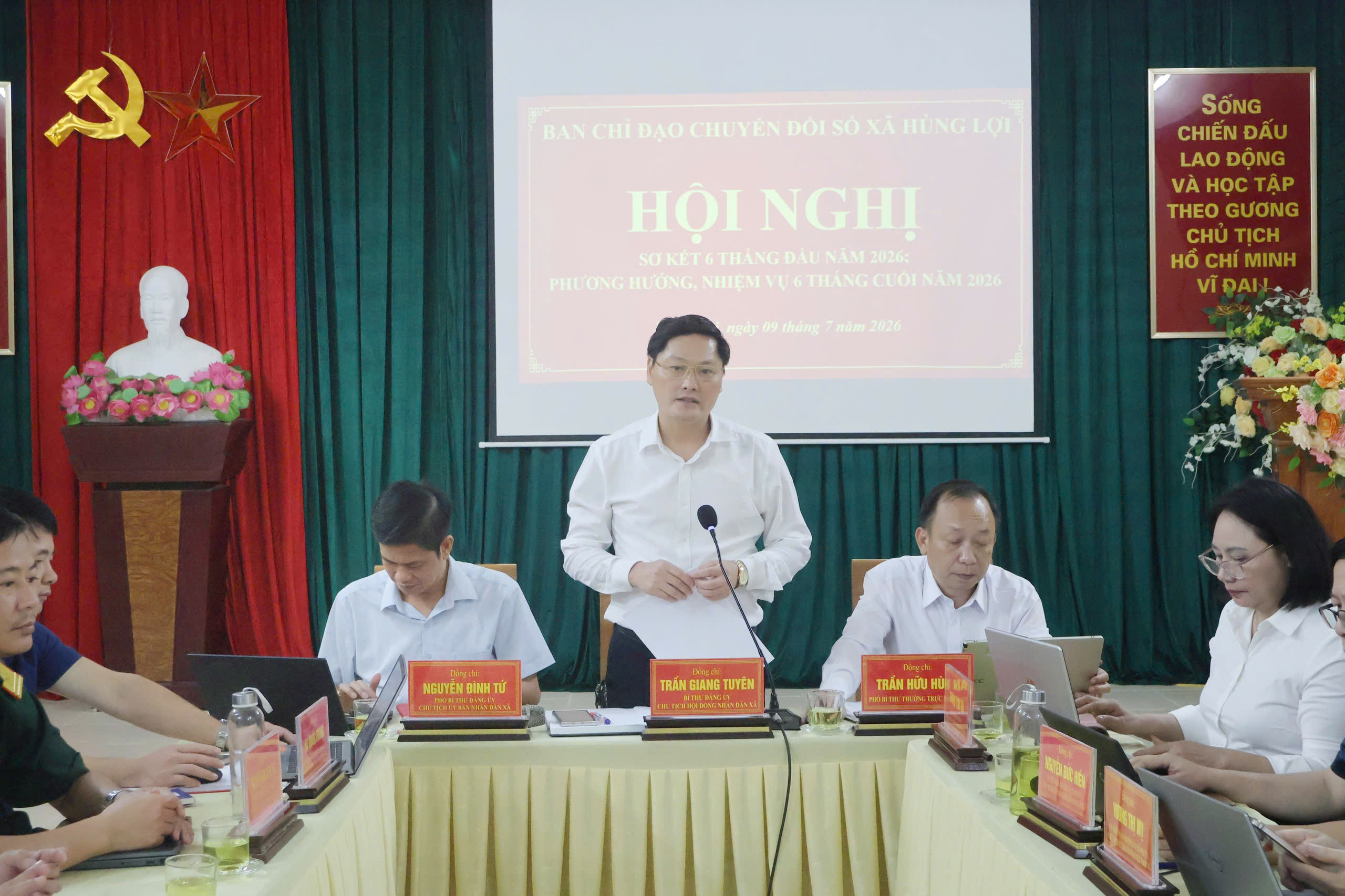 BAN CHỈ ĐẠO CHUYỂN ĐỔI SỐ XÃ HÙNG LỢI SƠ KẾT CÔNG TÁC 6 THÁNG ĐẦU NĂM 2026, TRIỂN KHAI NHIỆM VỤ 6 THÁNG CUỐI NĂM