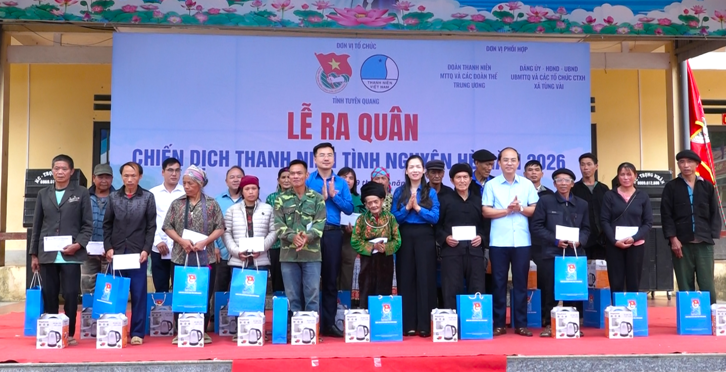 Lễ ra quân Chiến dịch Thanh niên tình nguyện hè năm 2026- Góp phần xây dựng biên cương  ngày càng phát triển.