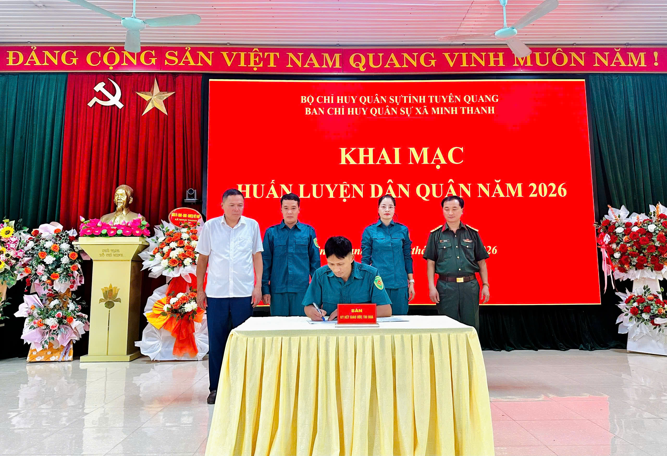 Minh Thanh: Khai mạc huấn luyện dân quân năm 2026