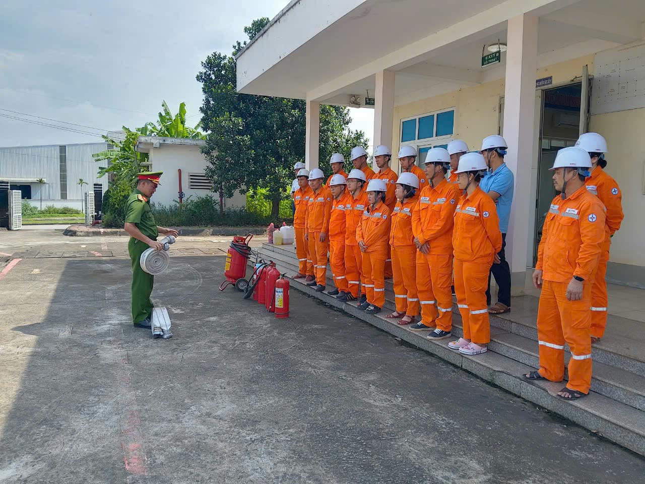 Thực tập phương án chữa cháy Trạm biến áp 110kV Long Bình An