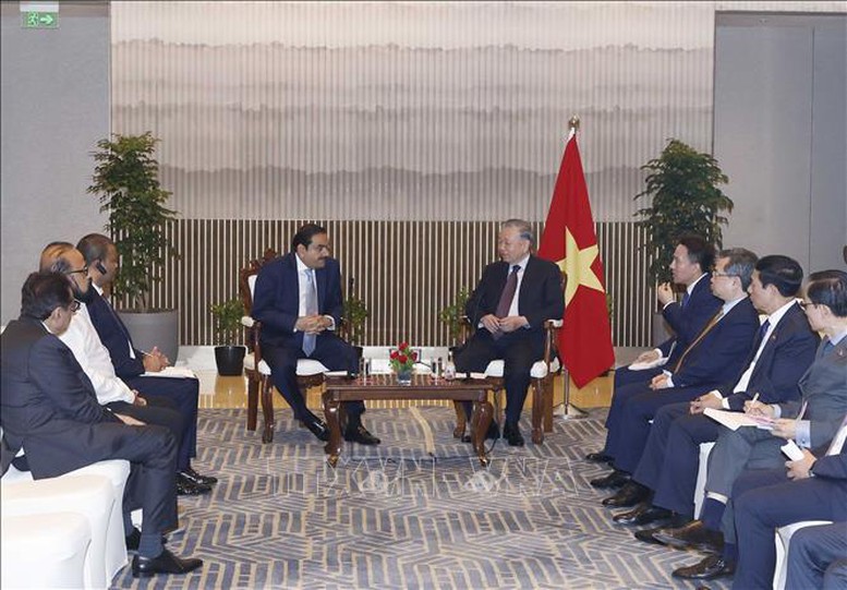Tổng Bí thư, Chủ tịch nước Tô Lâm tiếp đại diện các tập đoàn, doanh nghiệp của Ấn Độ