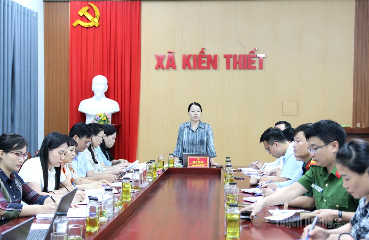 Đoàn Kiểm tra giám sát số 564 của Ban Thường vụ Tỉnh ủy đã có buổi làm việc với Ban Thường vụ Đảng ủy xã Kiến Thiết