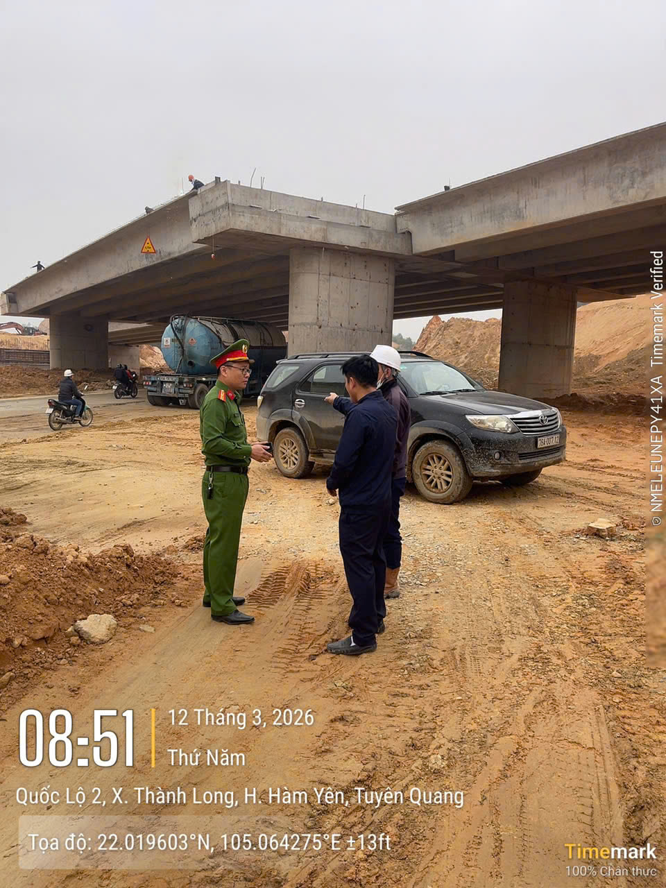 KỊP THỜI XÁC MINH, XỬ LÝ THÔNG TIN PHẢN ÁNH VỀ NGUY CƠ MẤT AN TOÀN  GIAO THÔNG TẠI KM 35 HÀM YÊN – TUYÊN QUANG