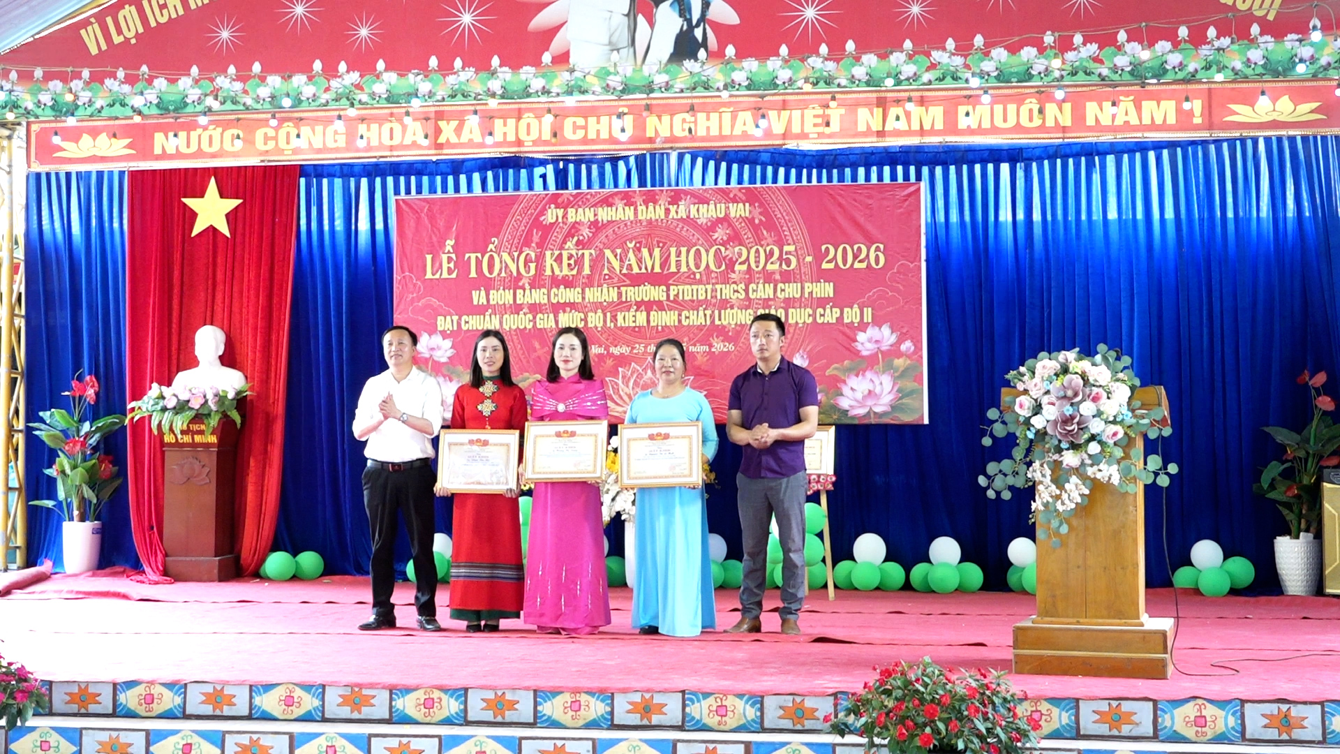 UBND xã Khâu Vai tổ chức Lễ tổng kết năm học 2025–2026