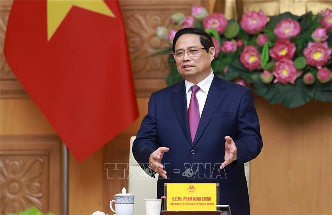 Thủ tướng Phạm Minh Chính tiếp đoàn lãnh đạo doanh nghiệp bán dẫn quốc tế