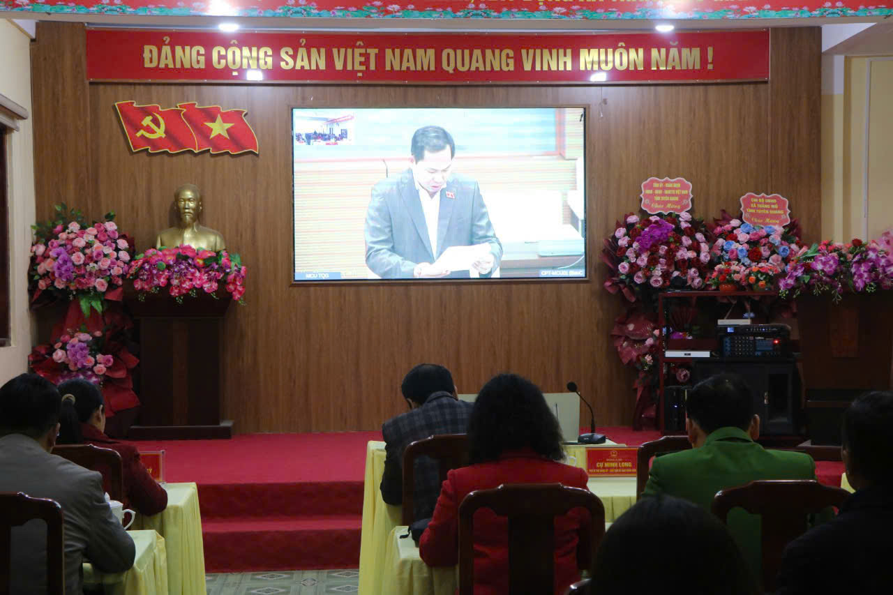 Xã Thắng Mố tham dự Hội nghị trực tuyến toàn quốc triển khai công tác bầu cử đại biểu Quốc hội khóa XVI và Đại biểu Hội đồng nhân dân các cấp nhiệm kỳ 2026 – 2031.