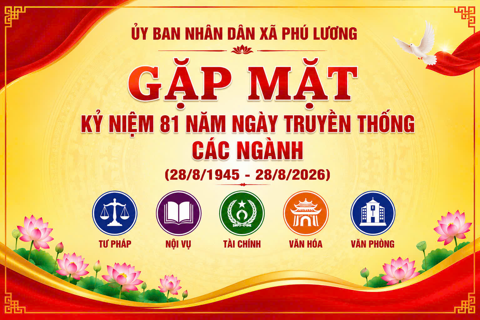 XÃ PHÚ LƯƠNG TỔ CHỨC GẶP MẶT KỶ NIỆM 81 NĂM NGÀY TRUYỀN THỐNG CÁC NGÀNH