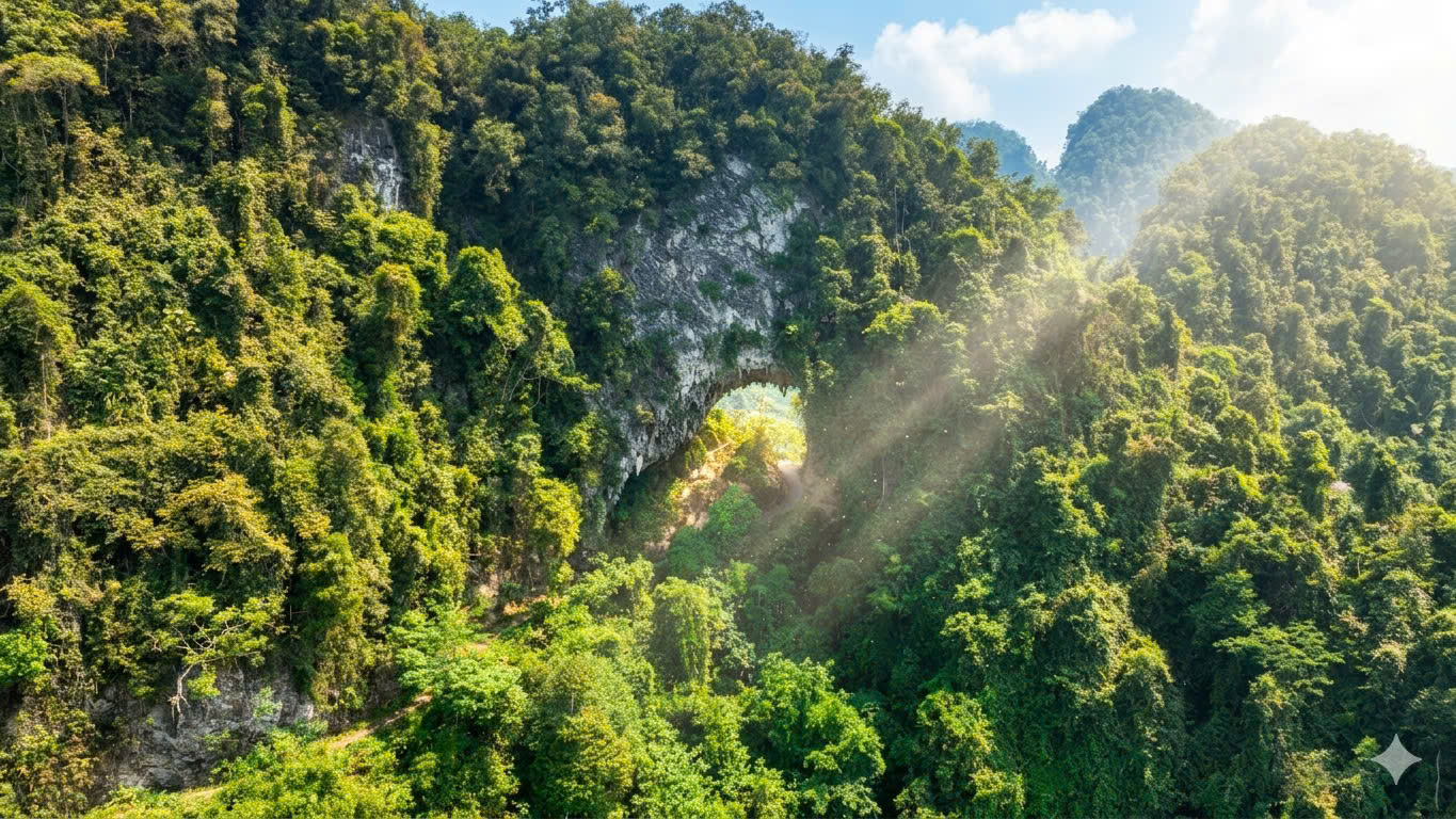nắng xuy&ecirc;n qua hang.jpg