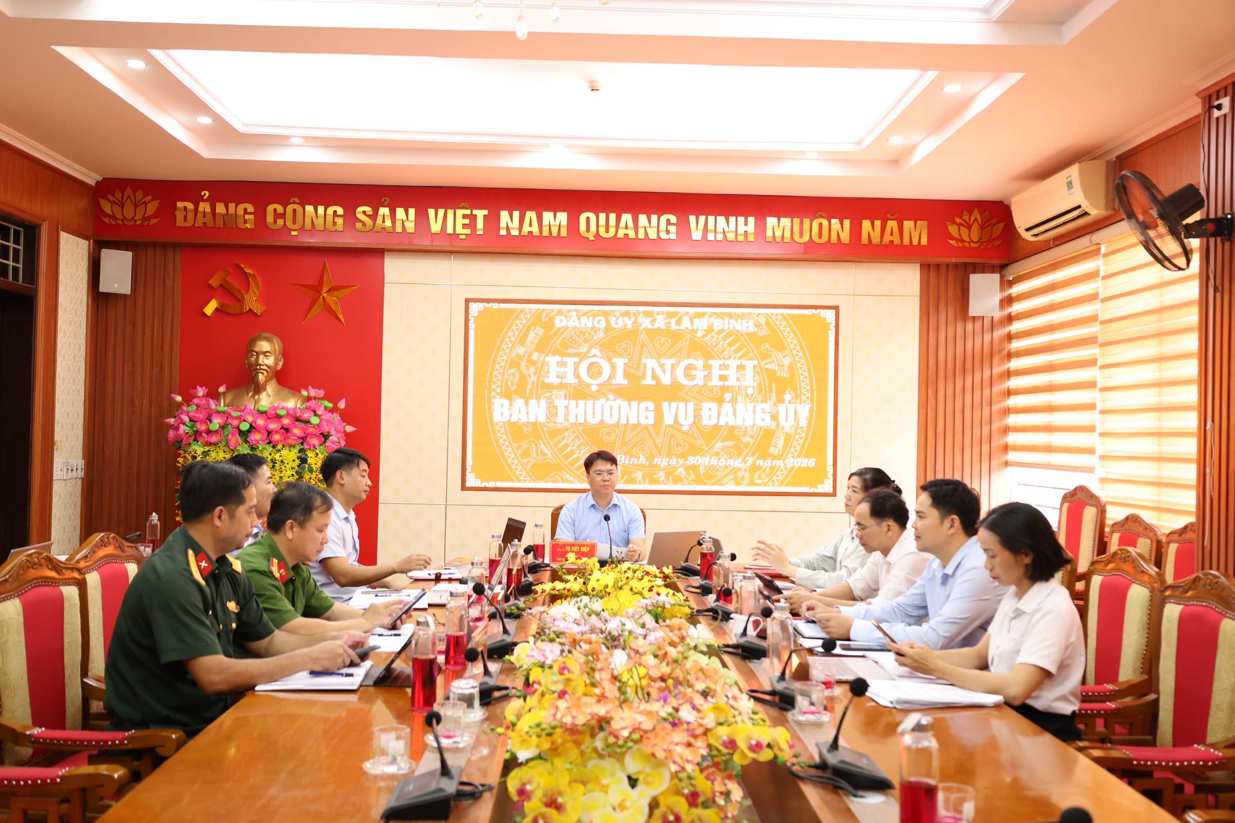 Đảng uỷ xã Lâm Bình tổ chức Hội nghị Ban Thường vụ Đảng uỷ