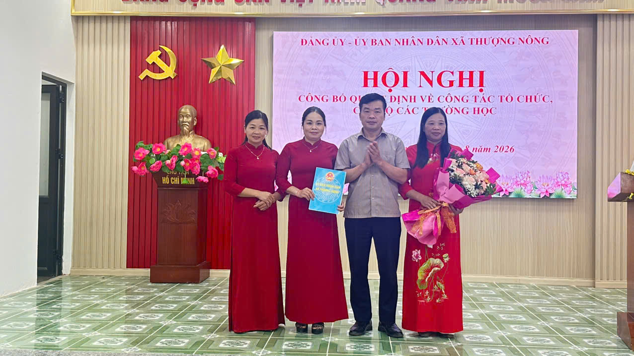 Thượng Nông tổ chức Hội nghị công bố các quyết định về công tác tổ chức, cán bộ