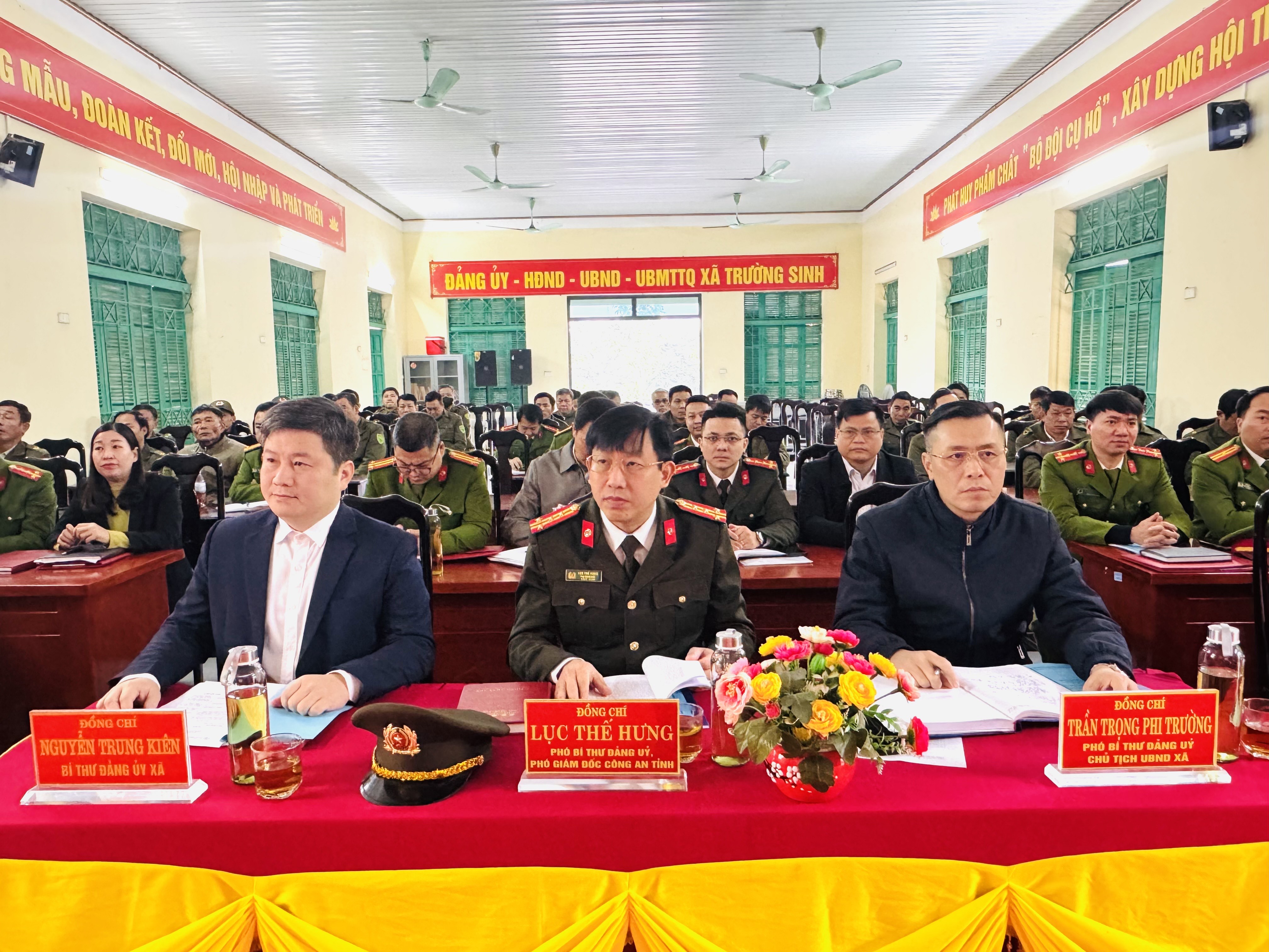 Công an xã Trường Sinh tổ chức Hội nghị tổng kết công tác Công an năm 2025, triển khai Chương trình công tác năm 2026