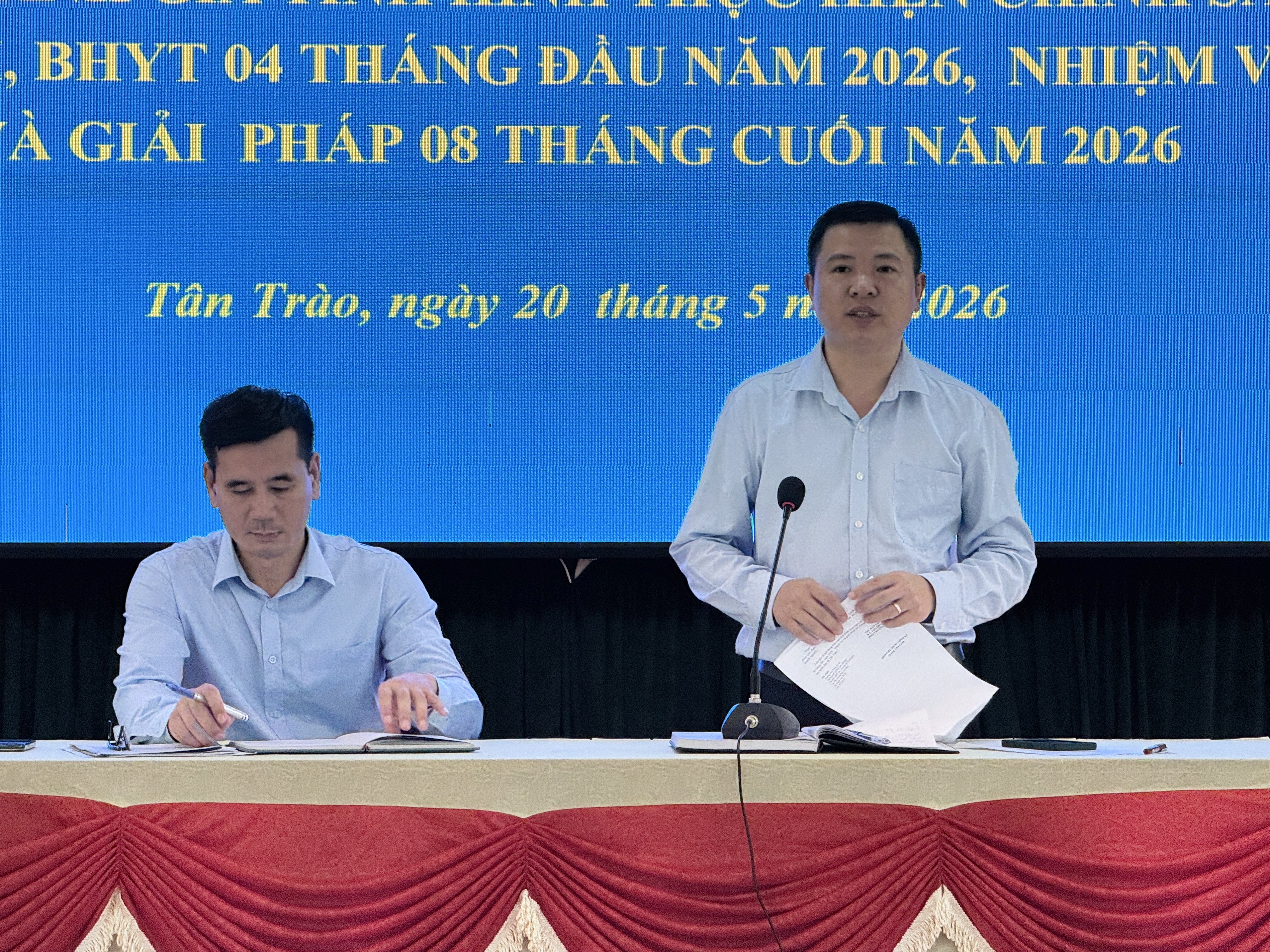 Xã Tân Trào tổ chức Hội nghị đánh giá thực hiện chính sách BHXH, BHYT, BHTN 4 tháng đầu năm 2026