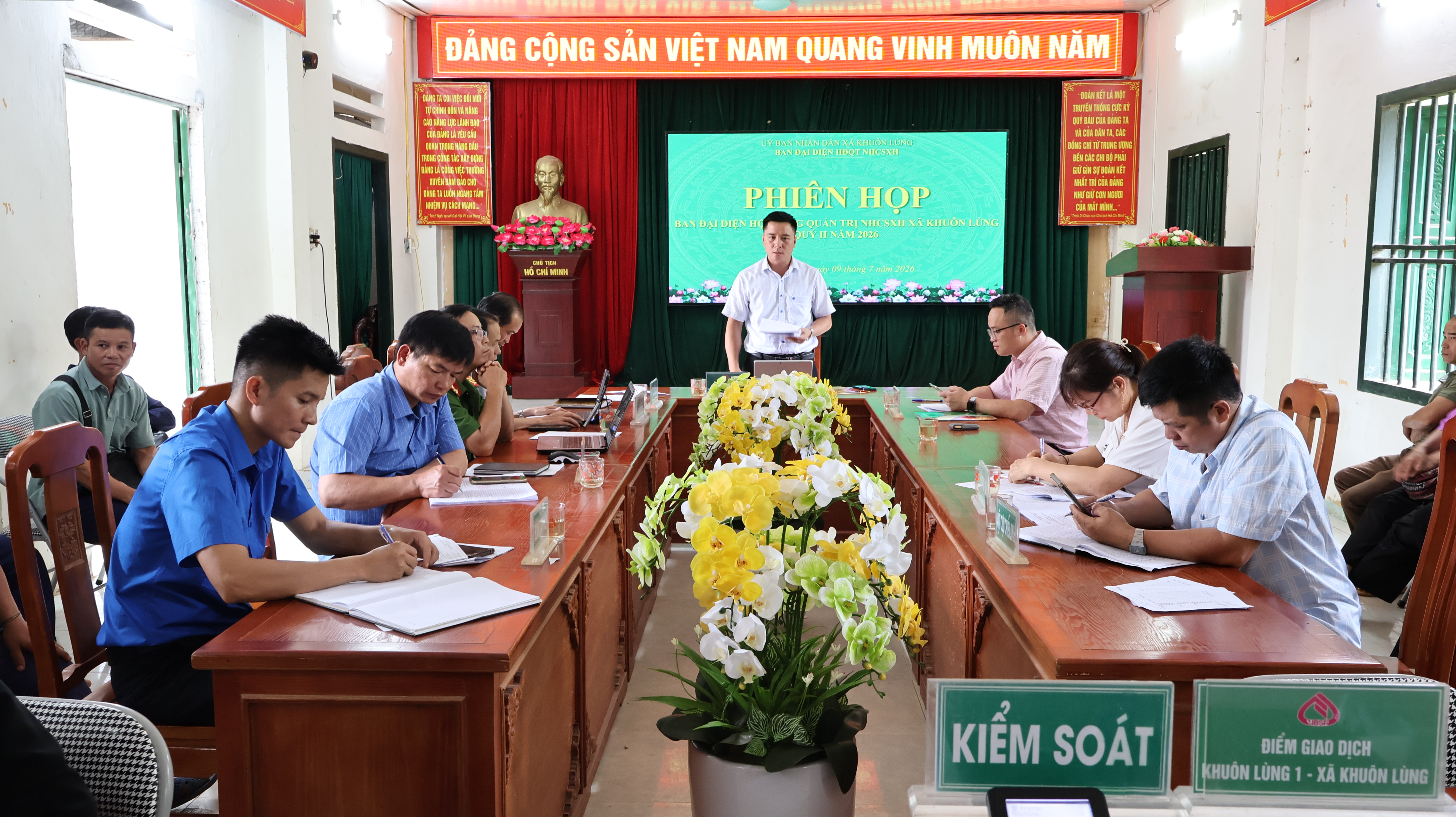 XÃ KHUÔN LÙNG TỔ CHỨC PHIÊN HỌP BAN ĐẠI DIỆN HỘI ĐỒNG QUẢN TRỊ NGÂN HÀNG CHÍNH SÁCH XÃ HỘI QUÝ II NĂM 2026