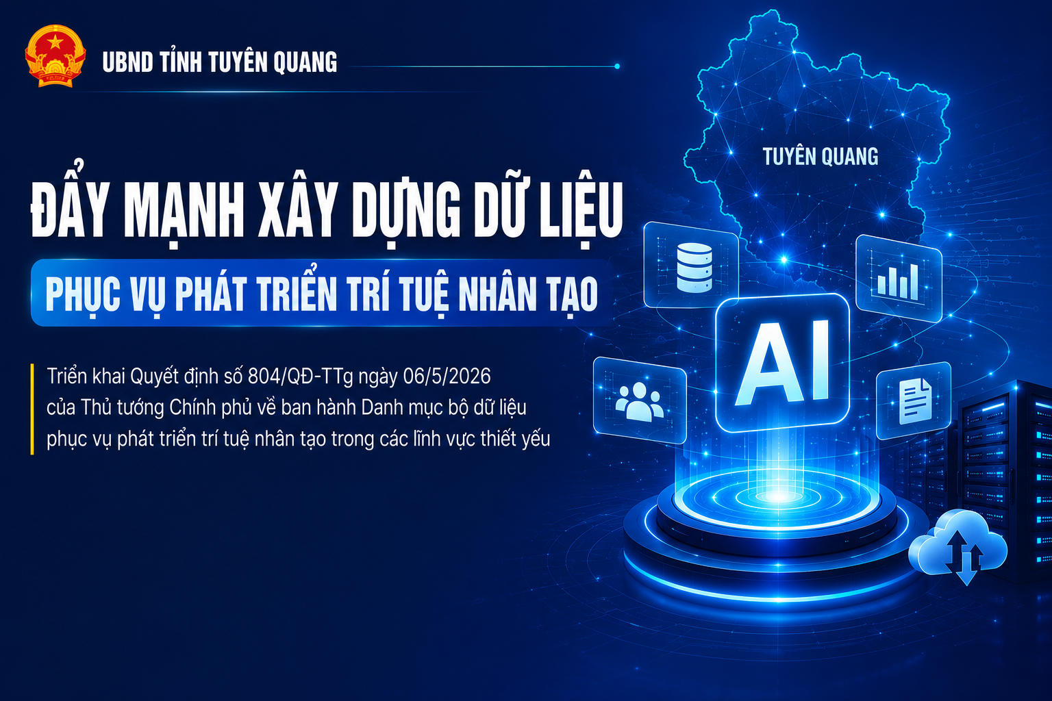 Xây dựng nền tảng dữ liệu phục vụ phát triển trí tuệ nhân tạo tại Tuyên Quang