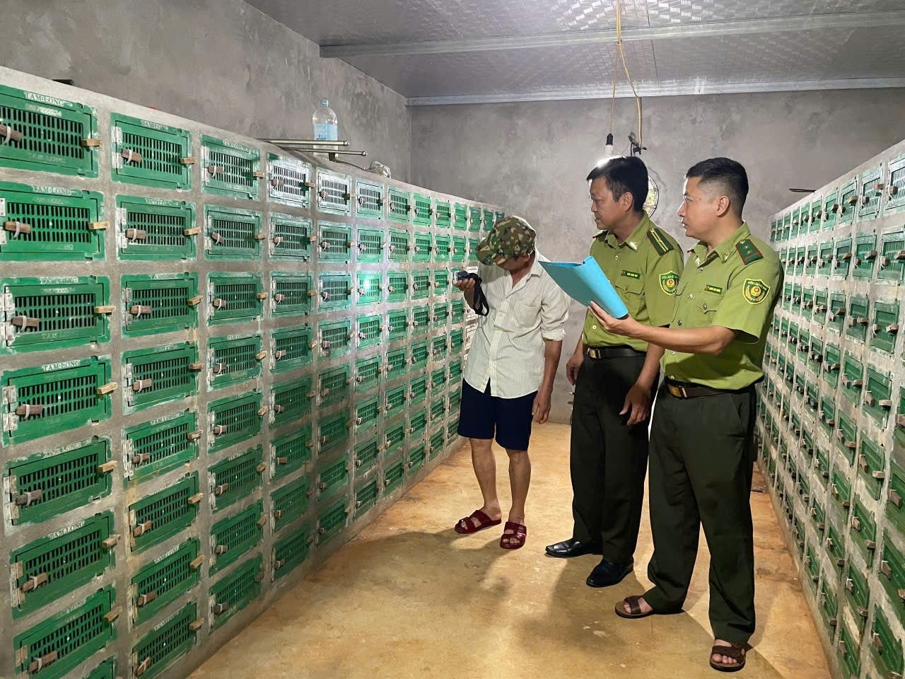 HẠT KIỂM LÂM KHU VỰC IV TĂNG CƯỜNG QUẢN LÝ, KIỂM TRA, HƯỚNG DẪN CÁC CƠ SỞ NUÔI ĐỘNG VẬT HOANG DÃ