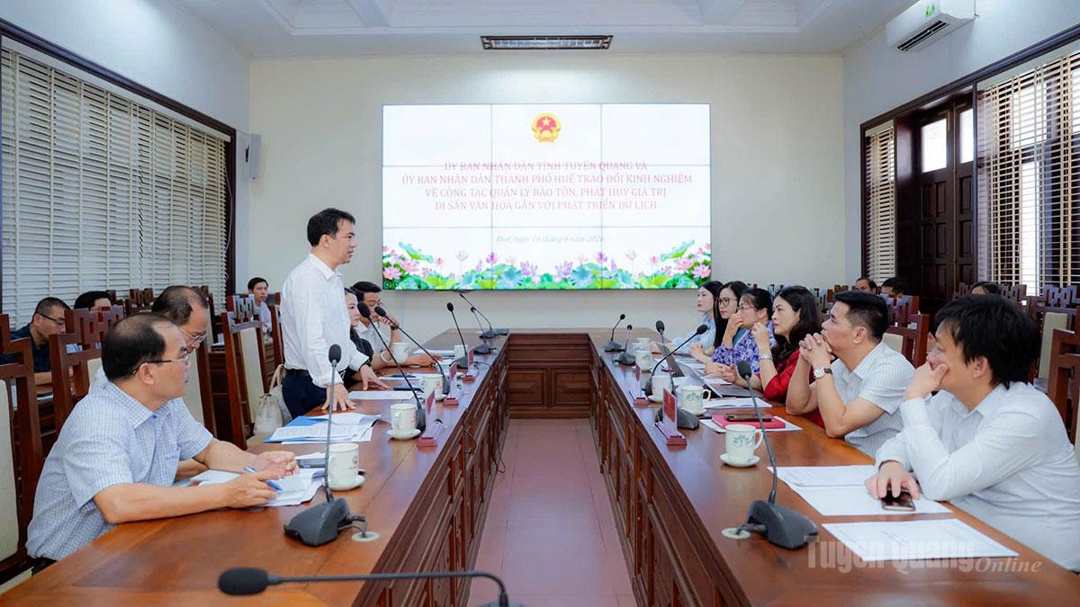 Tuyên Quang trao đổi kinh nghiệm bảo tồn di sản, phát triển du lịch với TP Huế