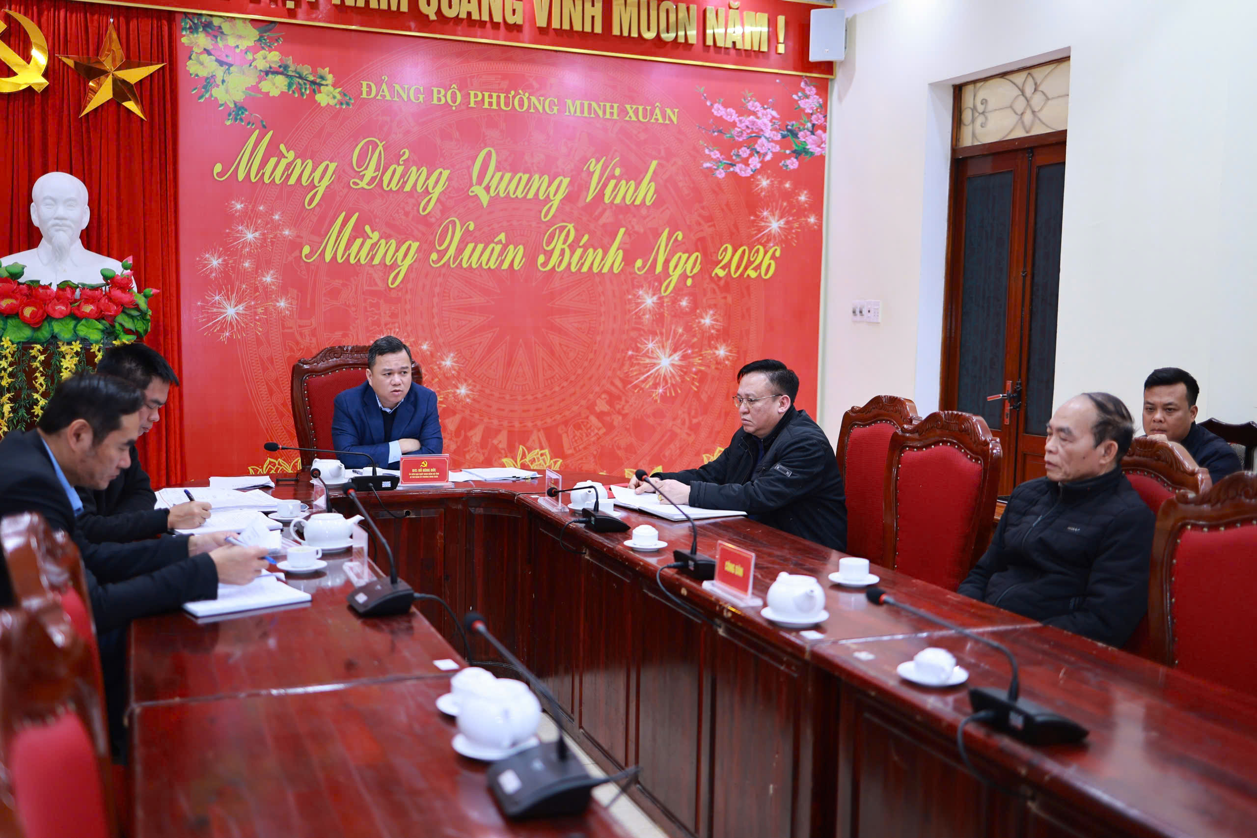 Đồng chí Bí thư Đảng ủy phường Minh Xuân Đỗ Hùng Đức – Tiếp công dân định kỳ tháng 2 năm 2026