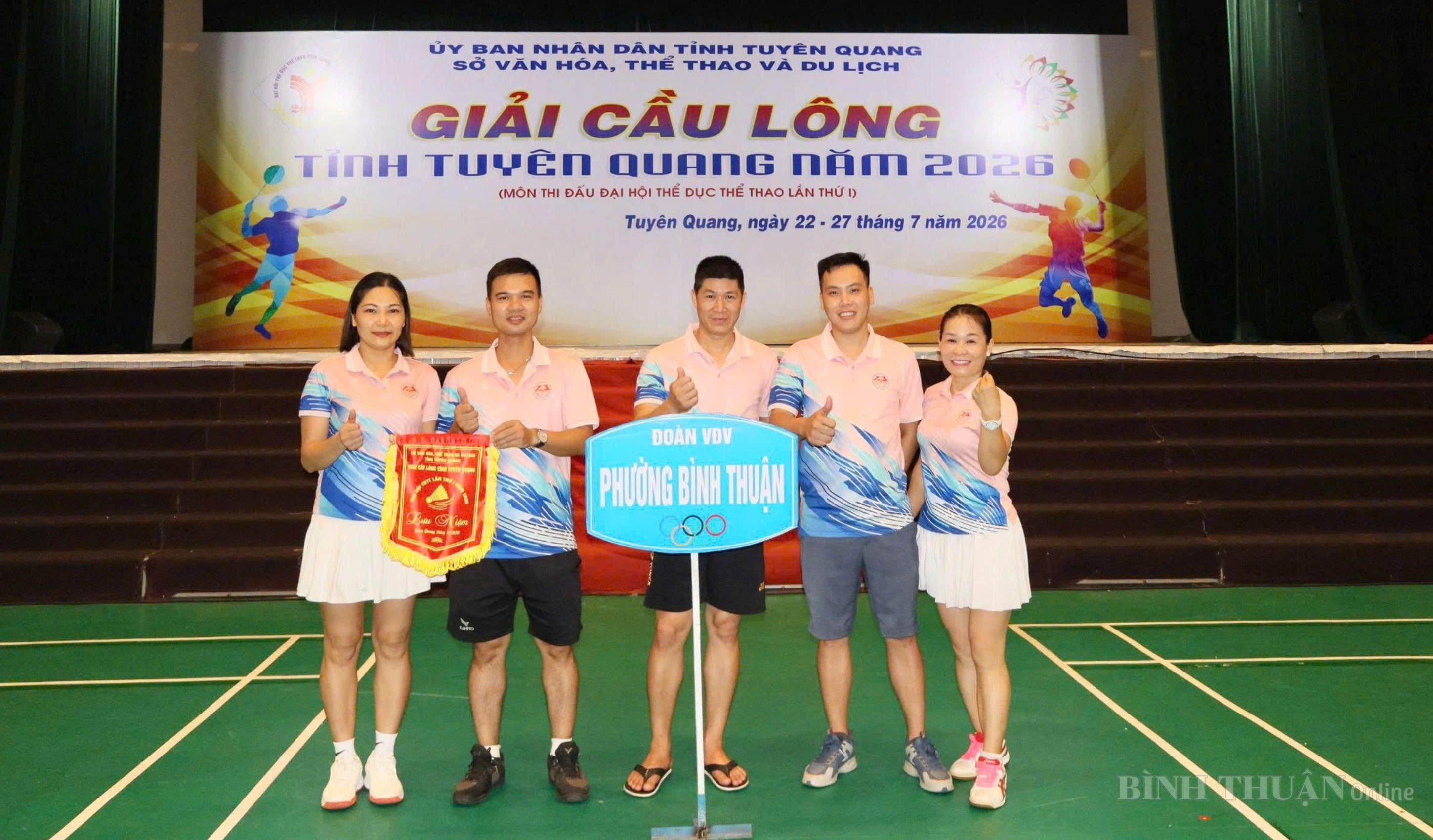 ĐOÀN VẬN ĐỘNG VIÊN PHƯỜNG BÌNH THUẬN THAM GIA GIẢI CẦU LÔNG TỈNH TUYÊN QUANG NĂM 2026