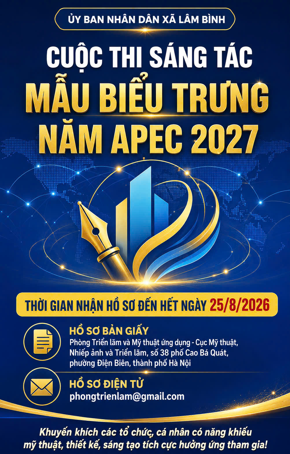 THÔNG BÁO GIA HẠN THỜI GIAN NHẬN TÁC PHẨM THAM DỰ CUỘC THI SÁNG TÁC MẪU BIỂU TRƯNG NĂM APEC 2027