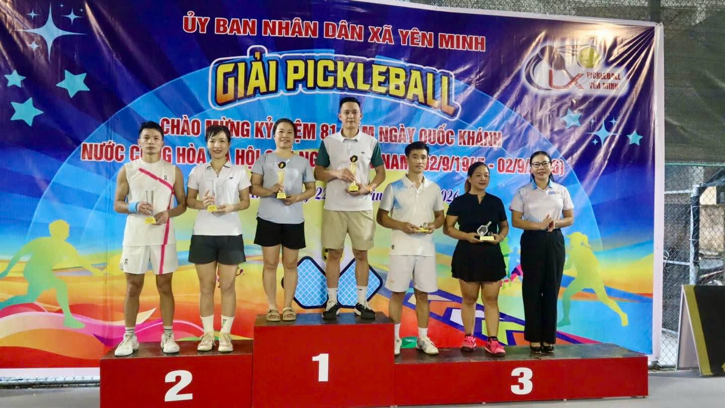 YÊN MINH BẾ MẠC GIẢI PICKLEBALL CHÀO MỪNG KỶ NIỆM 81 NĂM CÁCH MẠNG THÁNG TÁM THÀNH CÔNG VÀ QUỐC KHÁNH 2/9
