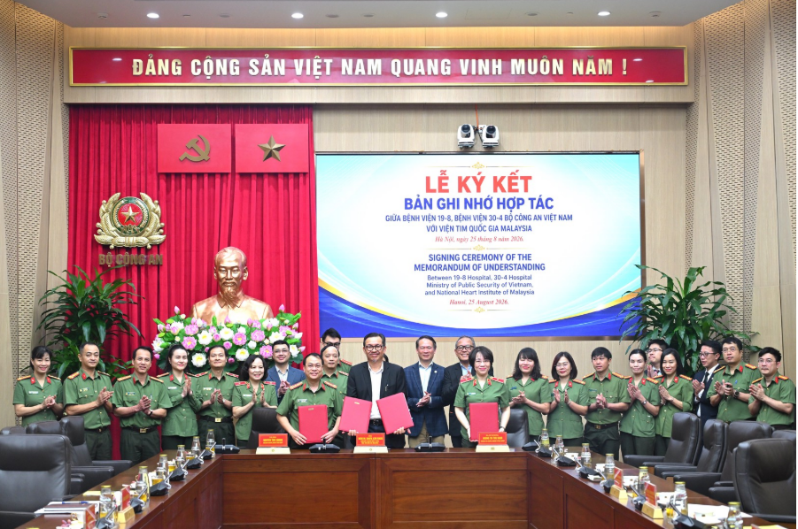 BỆNH VIỆN 19-8 VÀ BỆNH VIỆN 30-4 BỘ CÔNG AN VIỆT NAM KÝ KẾT BẢN GHI NHỚ HỢP TÁC Y TẾ VỚI VIỆN TIM QUỐC GIA MALAYSIA