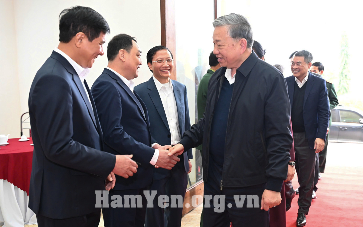 Tổng Bí thư Tô Lâm thăm và làm việc tại huyện Hàm Yên, tỉnh Tuyên Quang