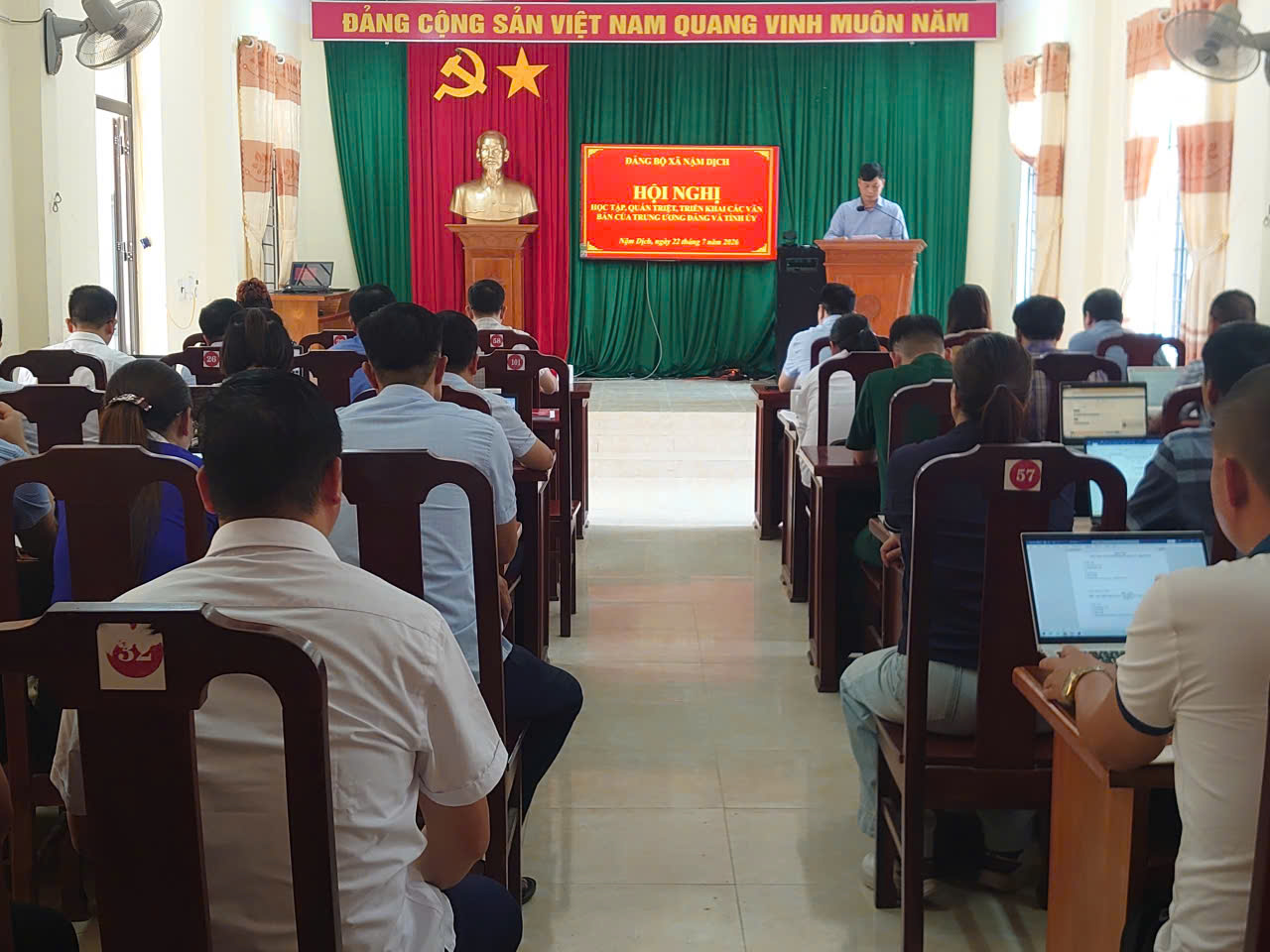 ĐẢNG BỘ XÃ NẬM DỊCH TỔ CHỨC HỘI NGHỊ HỌC TẬP, QUÁN TRIỆT, TRIỂN KHAI CÁC VĂN BẢN CỦA TRUNG ƯƠNG ĐẢNG VÀ  CỦA TỈNH ỦY