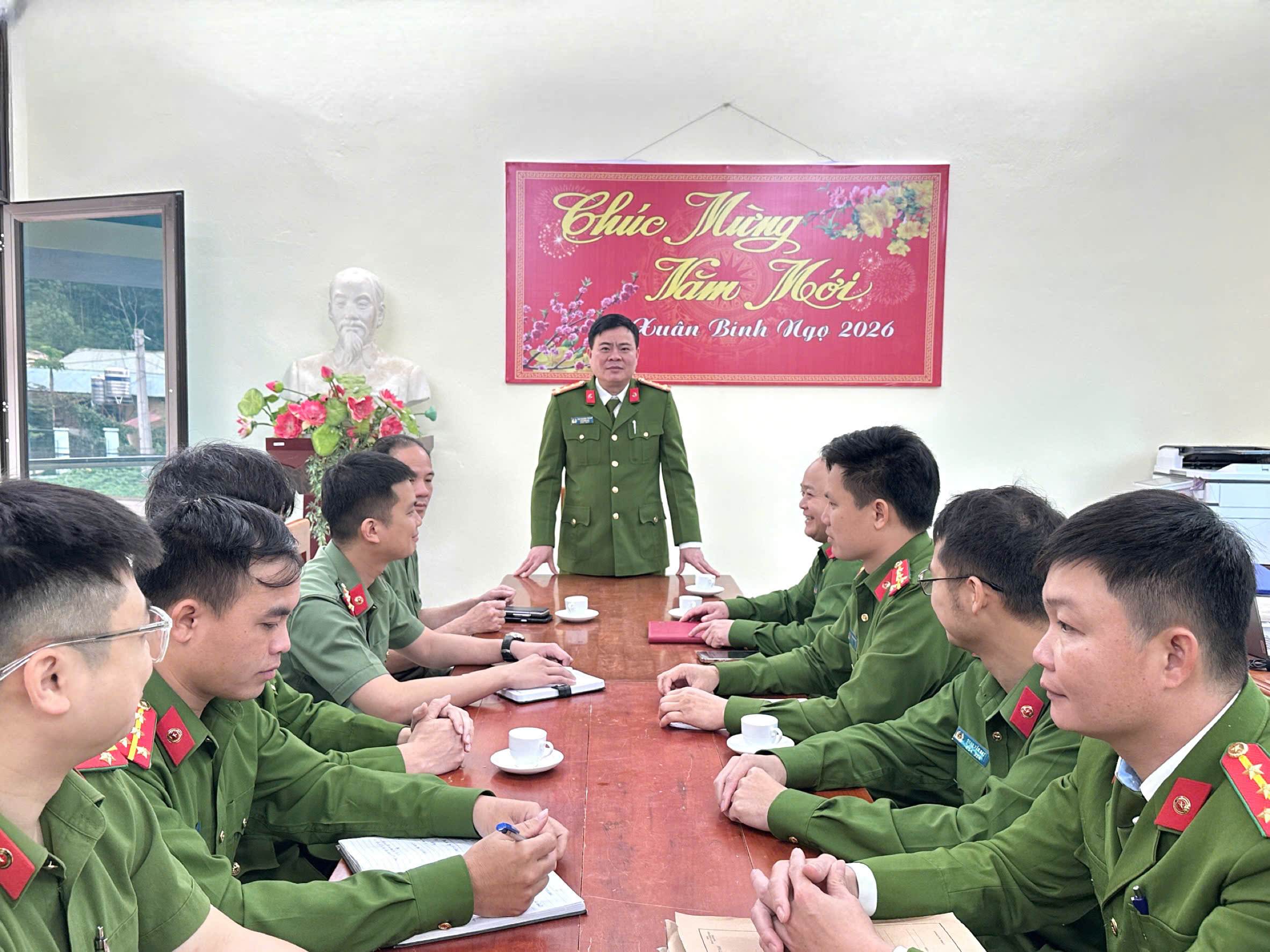 LÃNH ĐẠO CÔNG AN TỈNH KIỂM TRA CÔNG TÁC BẢO ĐẢM ANTT PHỤC VỤ BẦU CỬ 