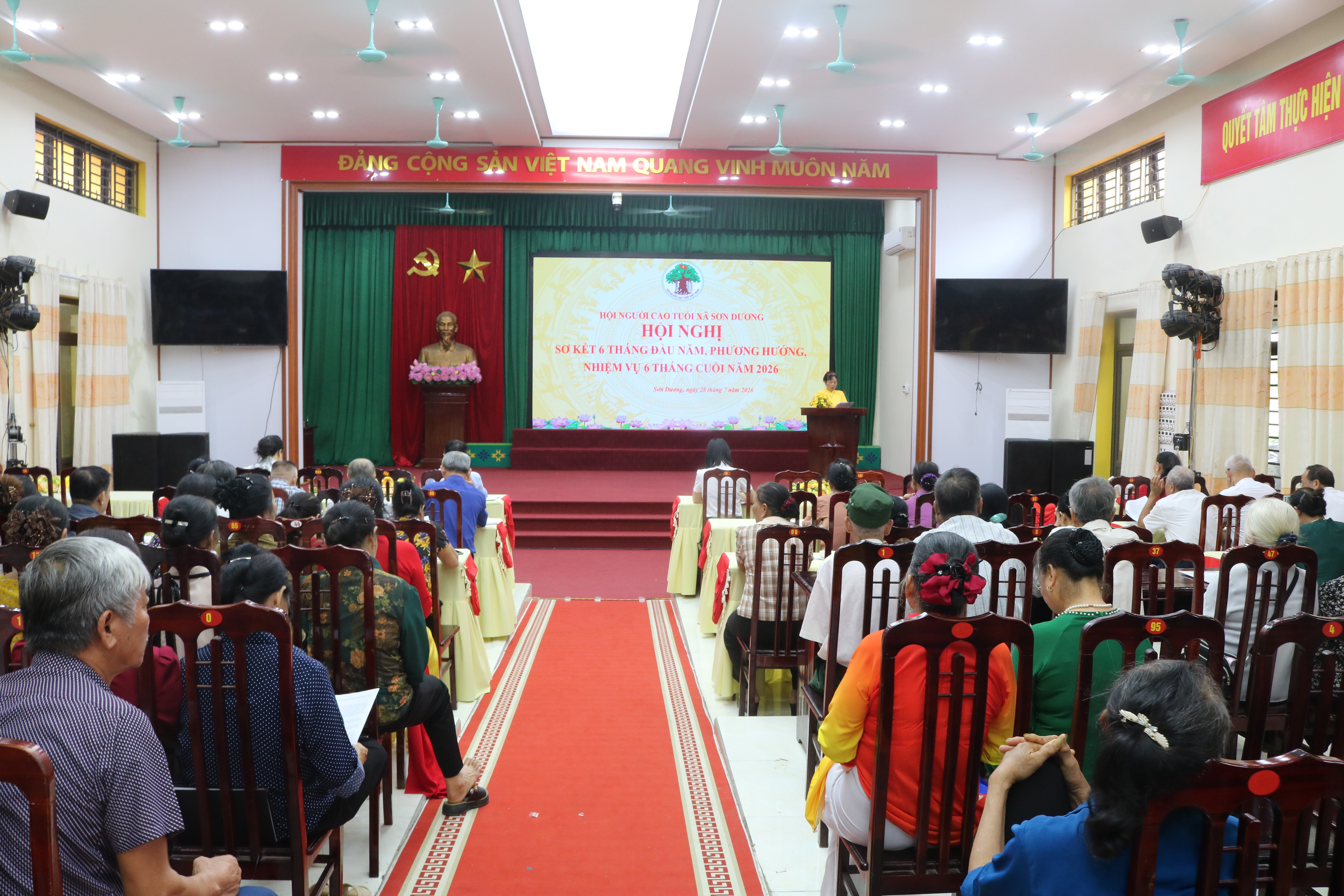 Hội Người cao tuổi xã Sơn Dương tổ chức hội nghị sơ kết công tác 6 tháng đầu năm 2026