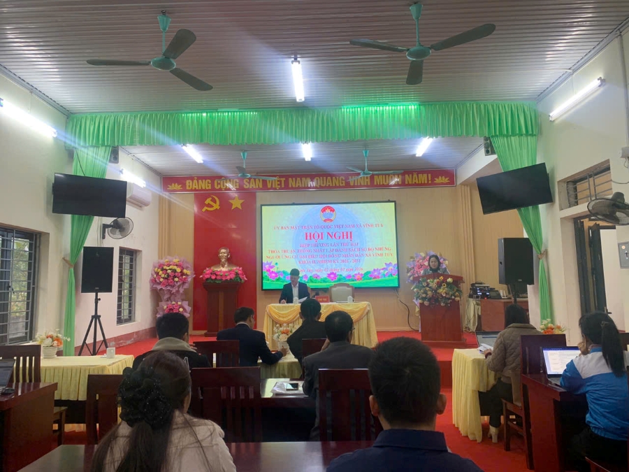 MTTQ xã Vĩnh Tuy tổ chức Hội nghị hiệp thương lần thứ hai lập danh sách sơ bộ người ứng cử đại biểu HĐND xã nhiệm kỳ 2026 – 2031