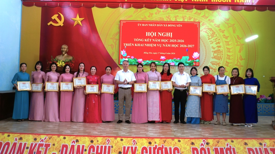Xã Đồng Yên tổng kết năm học 2025 - 2026, triển khai nhiệm vụ năm học 2026 - 2027