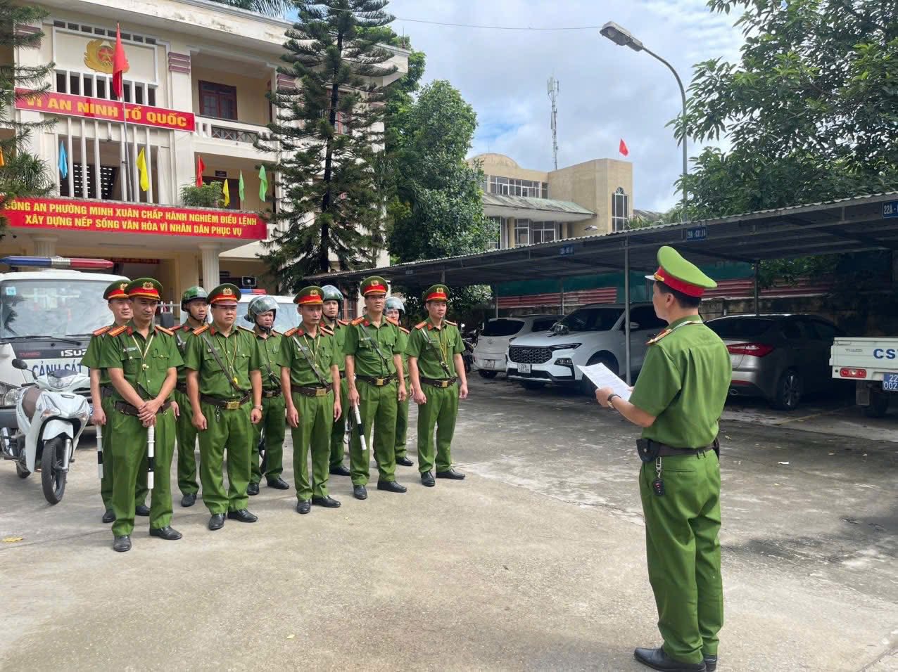 CÔNG AN PHƯỜNG MINH XUÂN RA QUÂN CAO ĐIỂM TẤN CÔNG, TRẤN ÁP TỘI PHẠM  