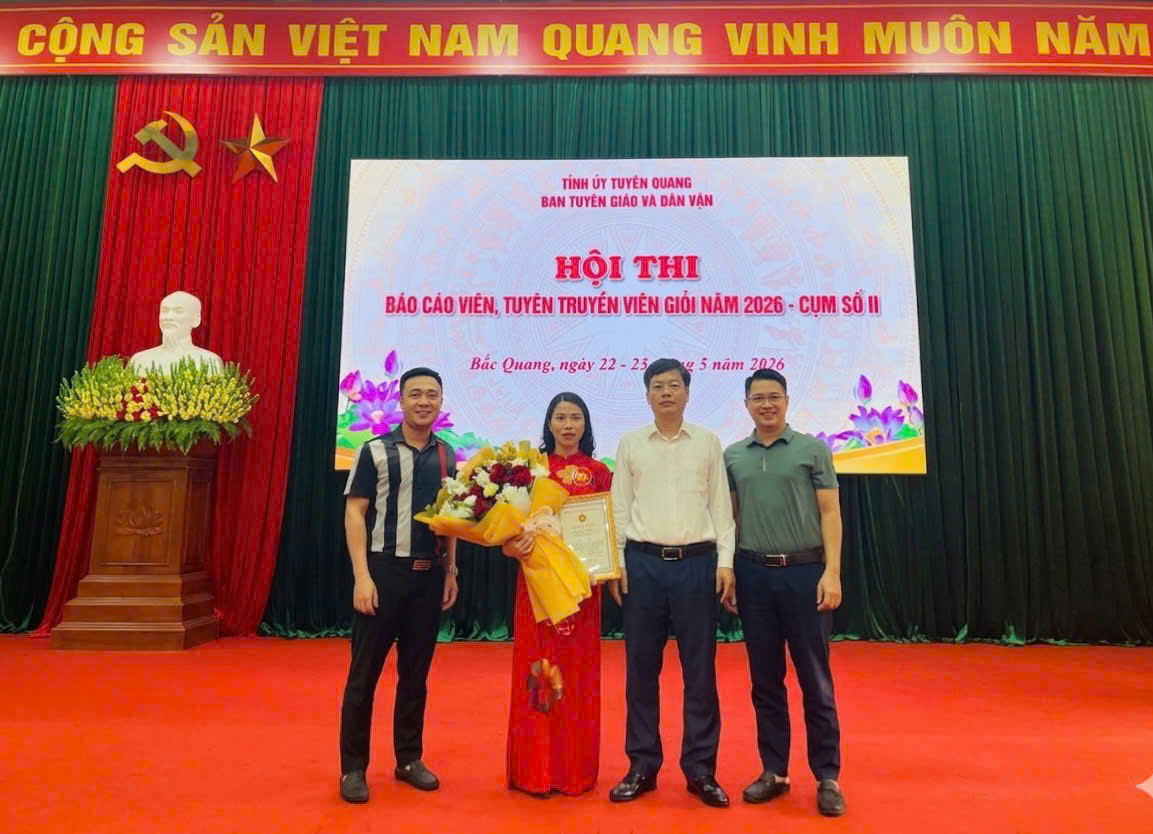 THÍ SINH THUỘC ĐẢNG BỘ XÃ THƯỢNG SƠN  GIÀNH GIẢI NHÌ TẠI HỘI THI BÁO CÁO VIÊN, TUYÊN TRUYỀN VIÊN GIỎI NĂM 2026 - CỤM THI SỐ II