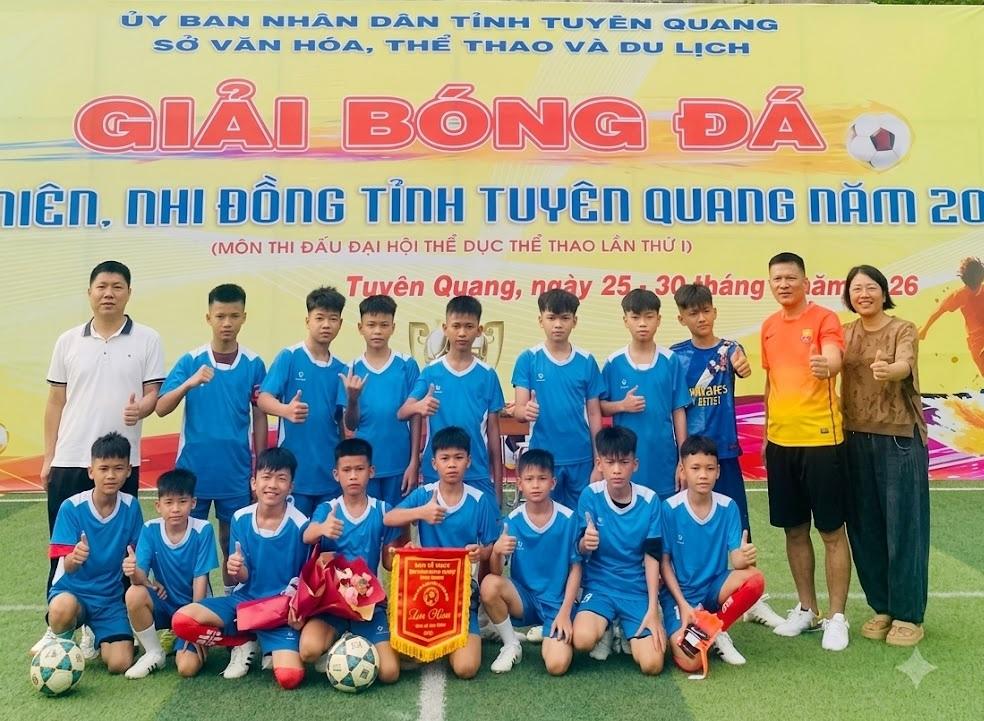 Đội bóng thiếu niên xã Kiên Đài tham gia giải bóng đá thiếu niên và nhi đồng tỉnh Tuyên Quang năm 2026