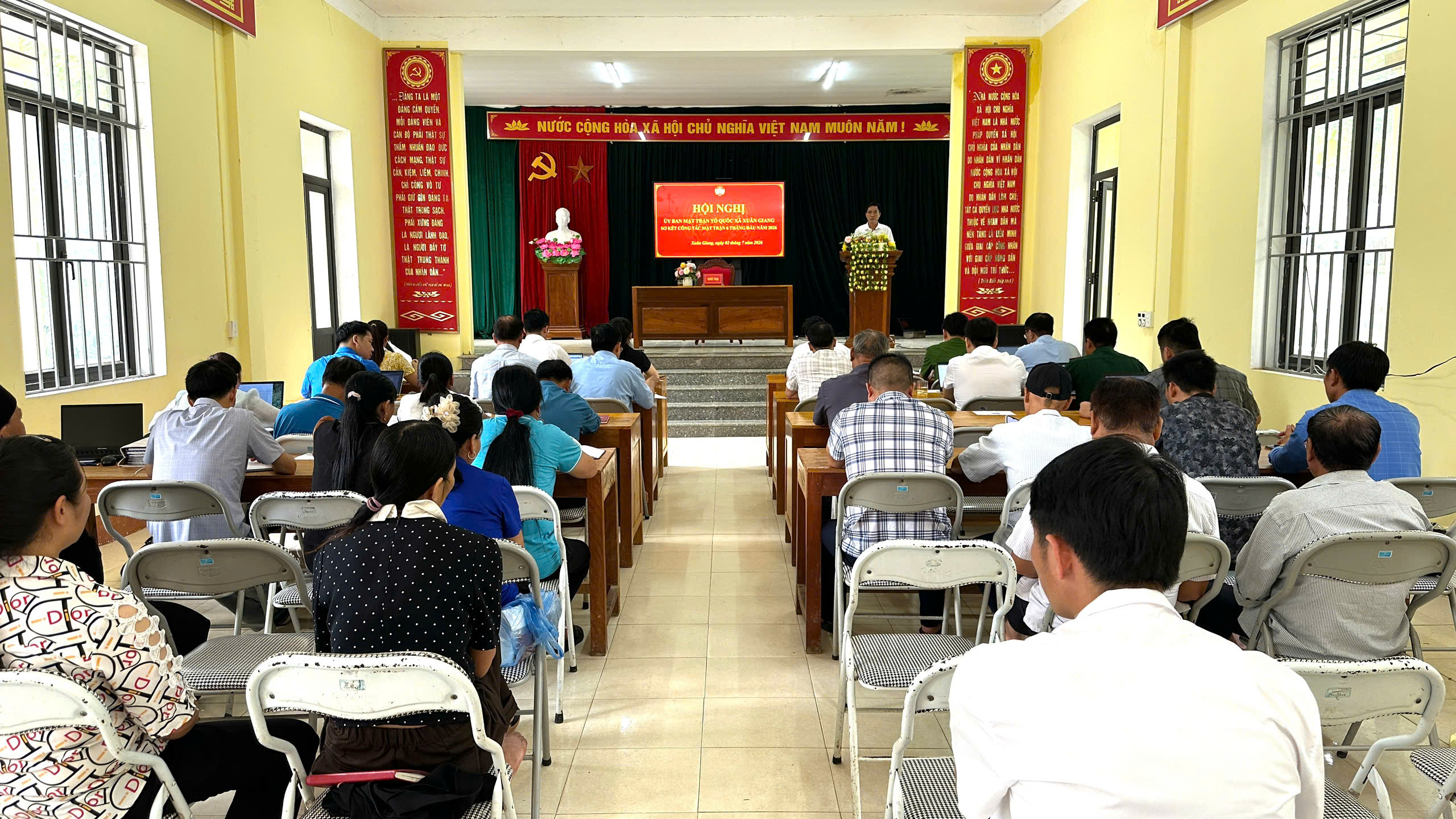 UỶ BAN MTTQ XÃ XUÂN GIANG SƠ KẾT CÔNG TÁC MẶT TRẬN 6 THÁNG ĐẦU NĂM 2026