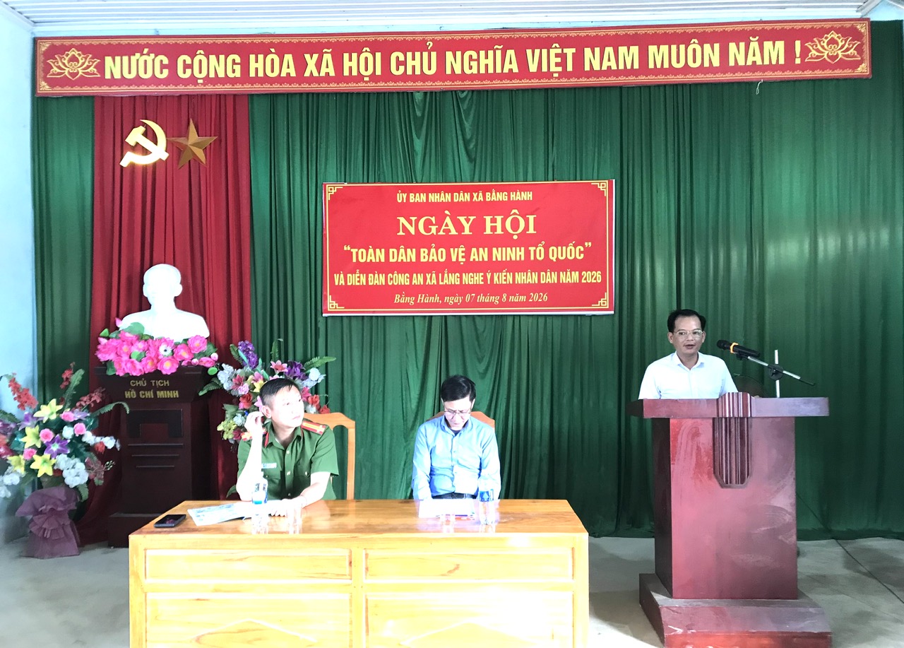 XÃ BẰNG HÀNH TỔ CHỨC NGÀY HỘI TOÀN DÂN BẢO VỆ AN NINH TỔ QUỐC NĂM 2026