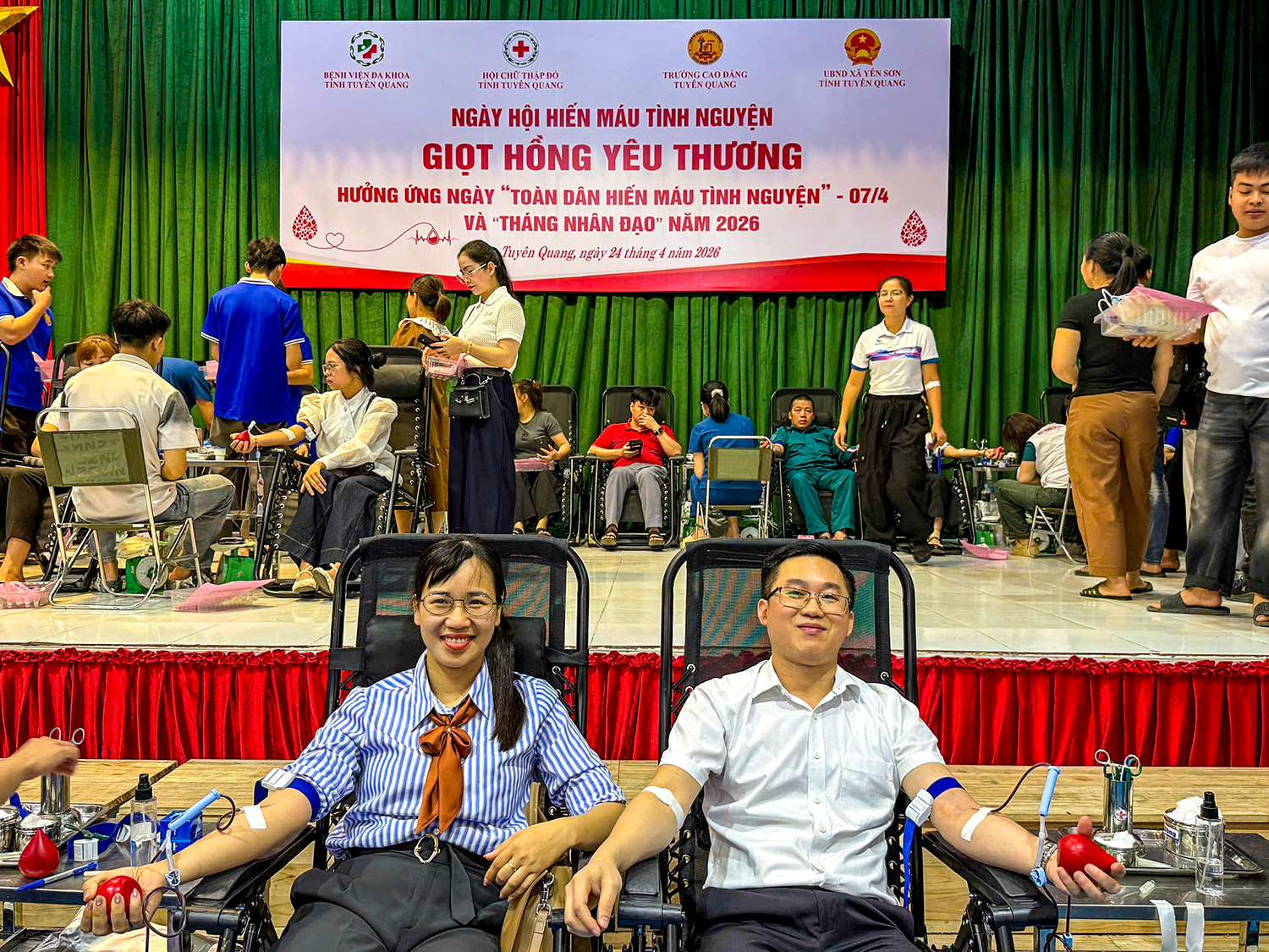 Xã Yên Sơn tham gia ngày hội hiến máu tình nguyện "Giọt hồng yêu thương" tỉnh Tuyên Quang năm 2026