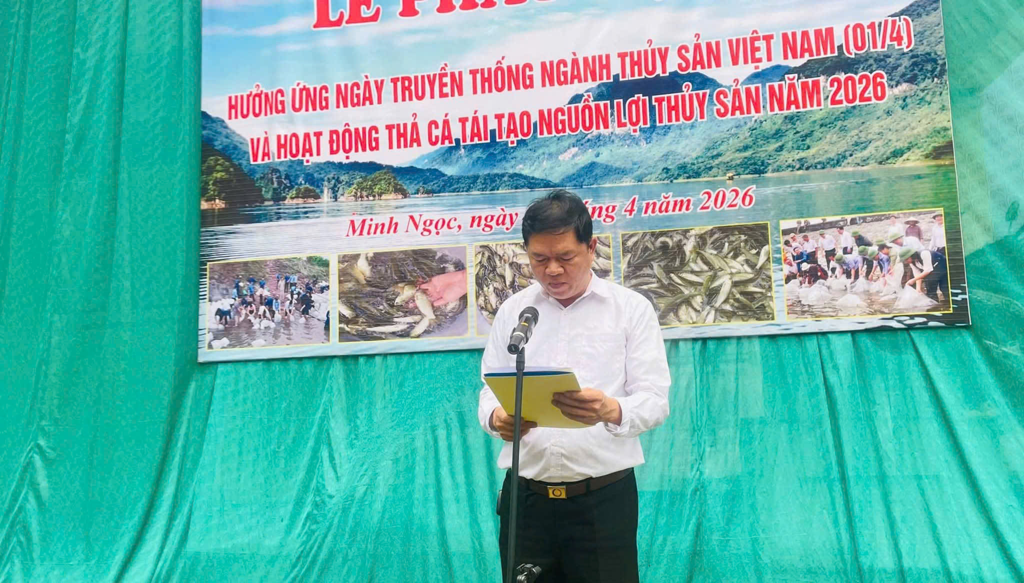 XÃ MINH NGỌC TỔ CHỨC LỄ PHÁT ĐỘNG THẢ CÁ GIỐNG NĂM 2026