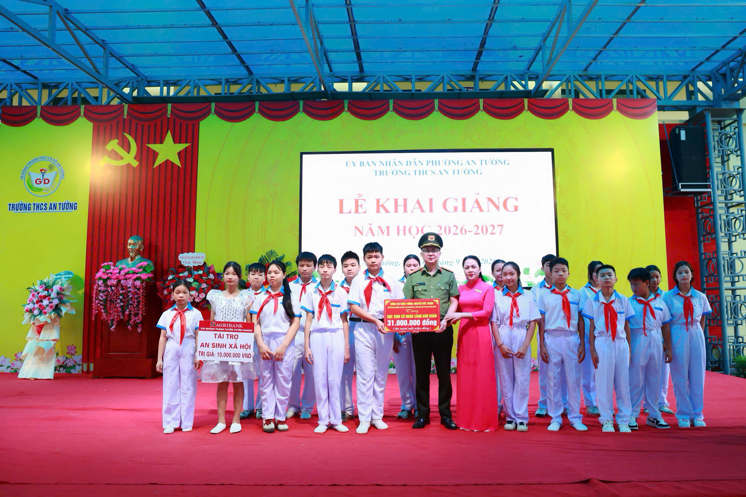 RỘN RÀNG KHÔNG KHÍ LỄ KHAI GIẢNG NĂM HỌC MỚI 2026 - 2027 TẠI TRƯỜNG THCS AN TƯỜNG