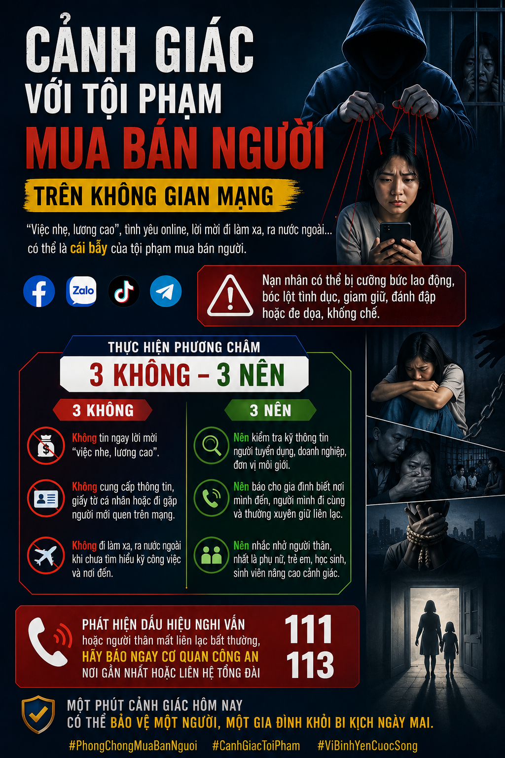 CẢNH GIÁC THỦ ĐOẠN MUA BÁN NGƯỜI  TRÊN KHÔNG GIAN MẠNG