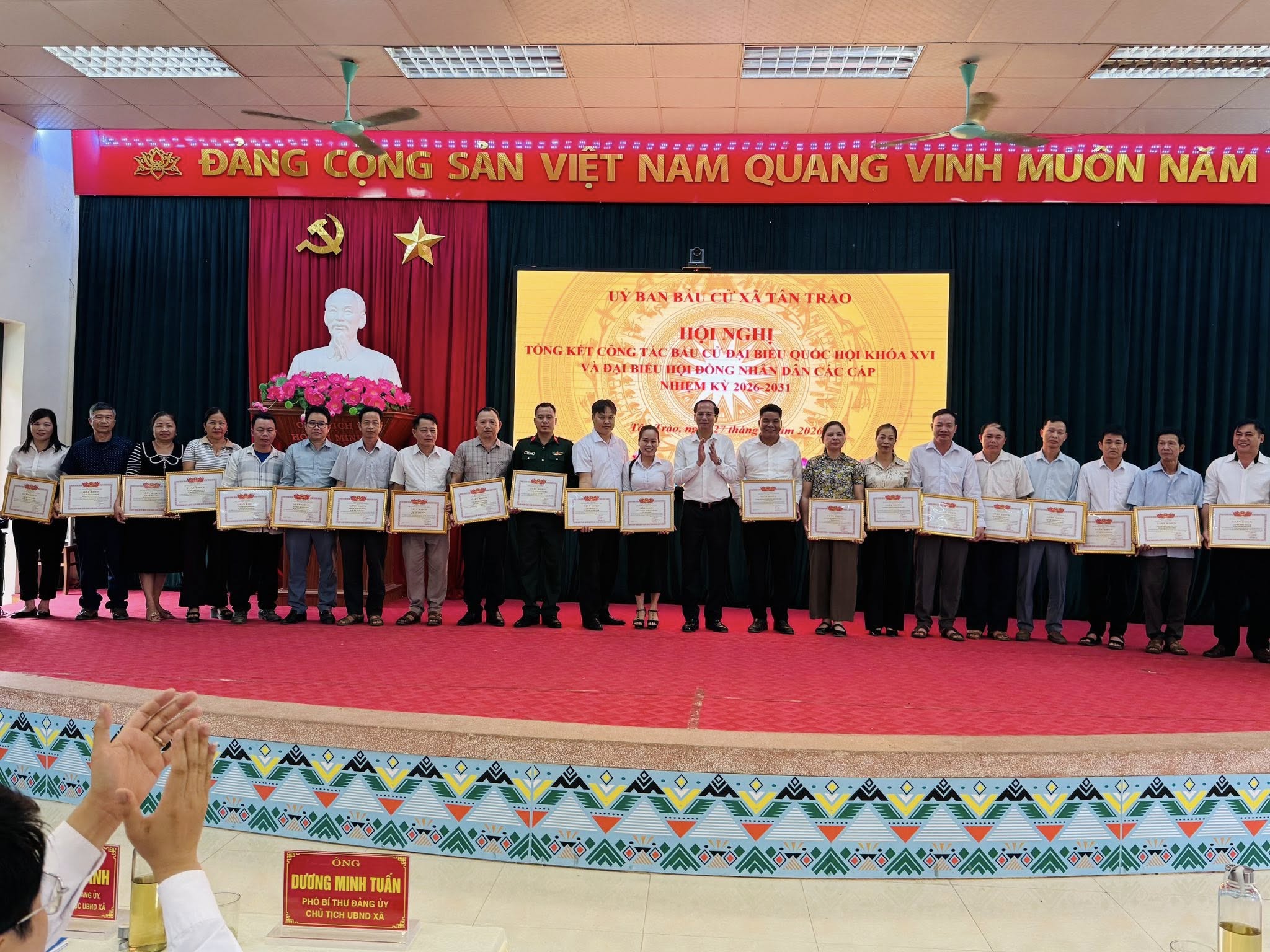 Xã Tân Trào tổ chức hội nghị tổng kết công tác bầu cử đại biểu Quốc hội khóa XVI và đại biểu HĐND các cấp nhiệm kỳ 2026–2031