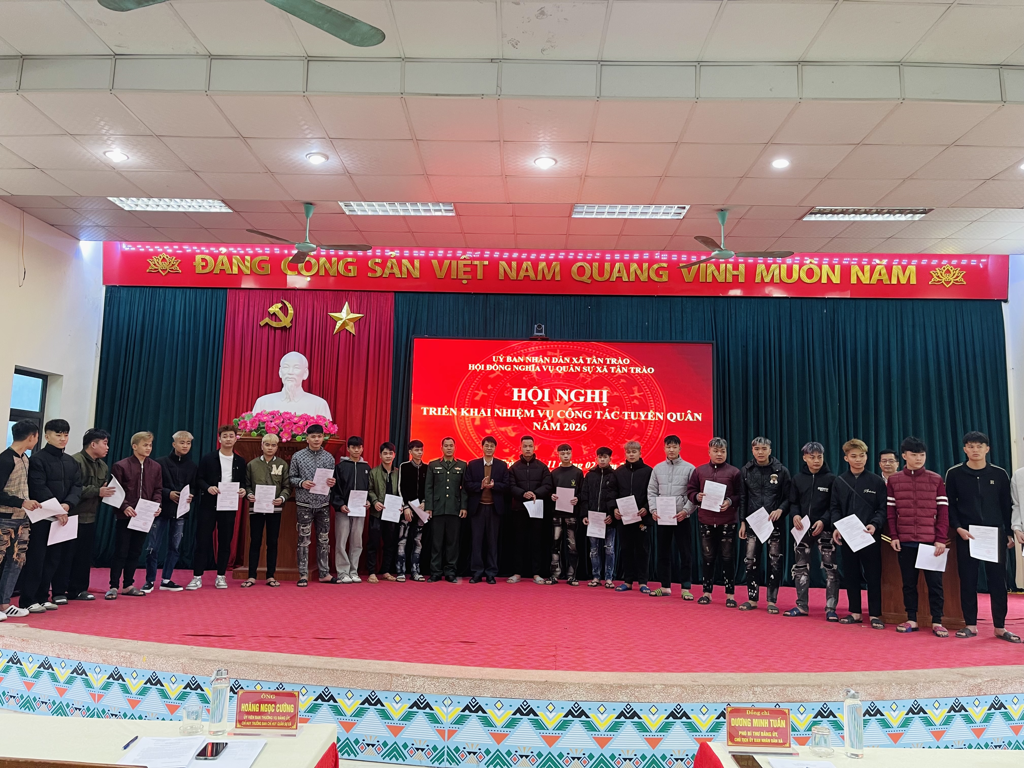 Xã Tân Trào tổ chức phát lệnh gọi công dân nhập ngũ năm 2026
