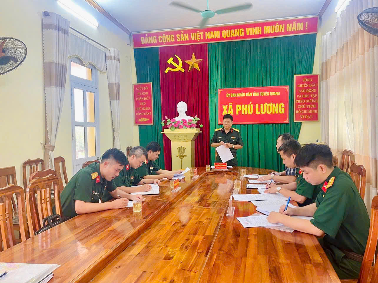BỘ CHỈ HUY QUÂN SỰ TỈNH KHẢO SÁT QUY HOẠCH XÂY DỰNG TRỤ SỞ, THAO TRƯỜNG HUẤN LUYỆN TẠI XÃ PHÚ LƯƠNG
