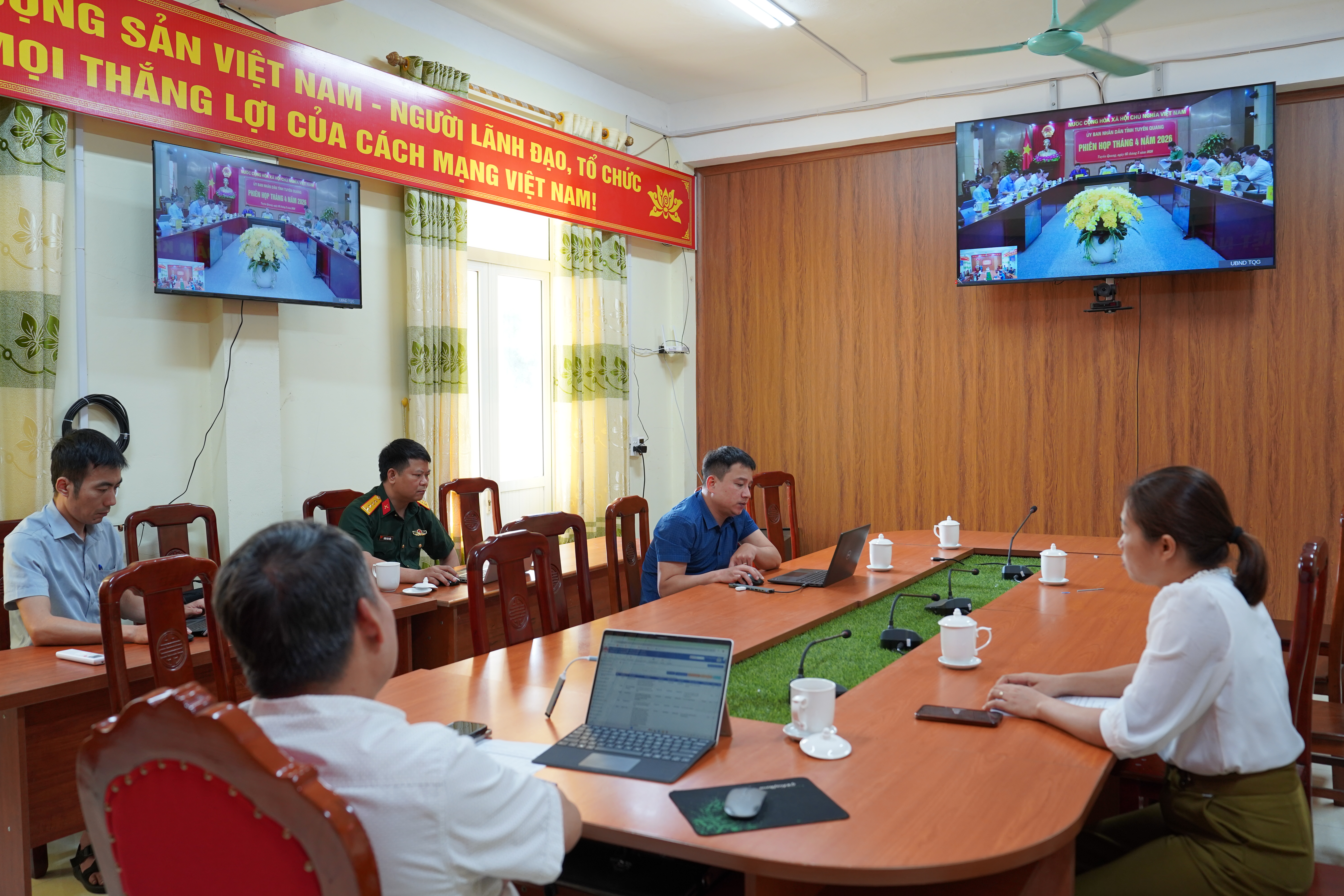 Xã Linh Hồ dự trực tuyến phiên họp thường kỳ tháng 4/2026 của UBND tỉnh Tuyên Quang