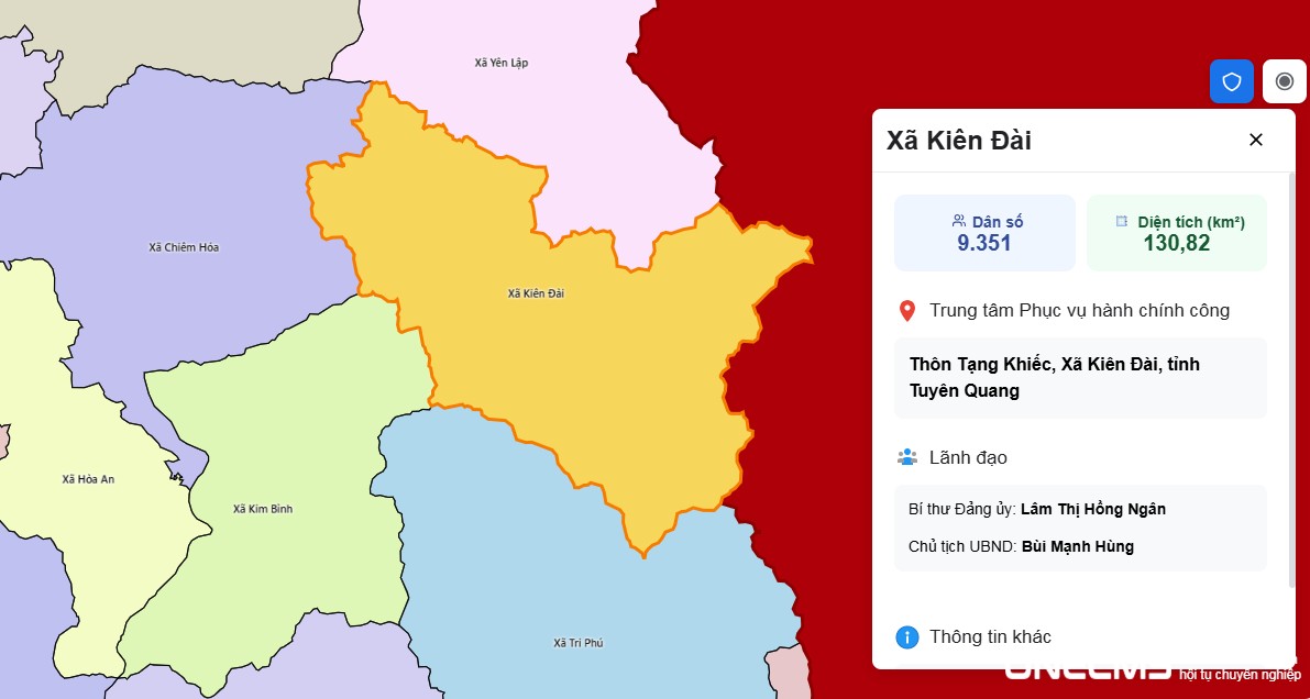 Tổng quan về xã Kiên Đài của Tuyên Quang sau sáp nhập