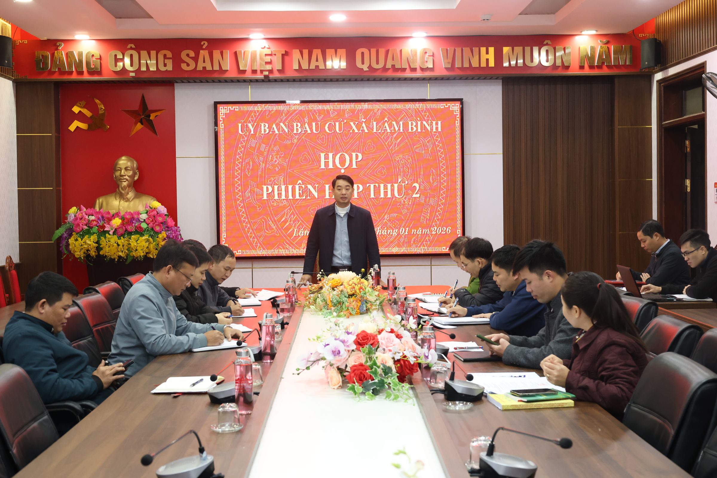 Phiên họp thứ 2 Ủy ban bầu cử xã Lâm Bình