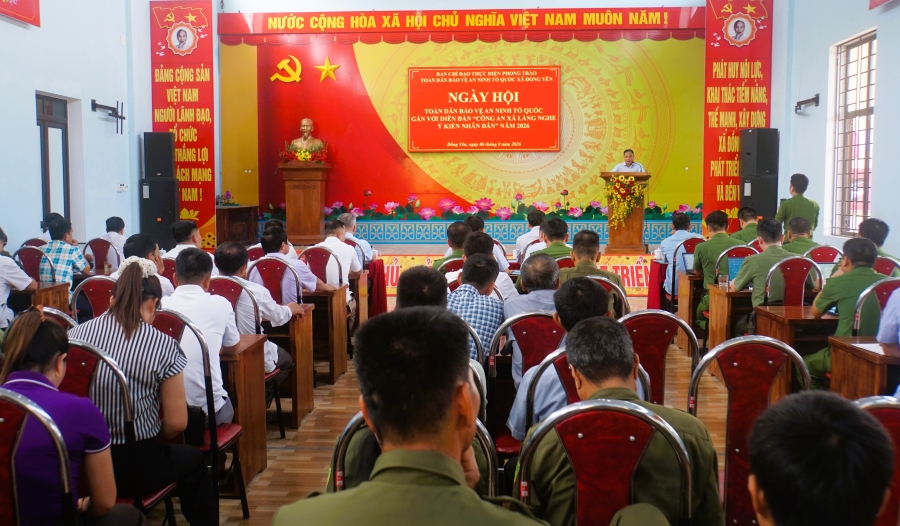 Xã Đồng Yên tổ chức Ngày hội "Toàn dân bảo vệ an ninh Tổ quốc "gắn với Diễn đàn "Công an lắng nghe ý kiến Nhân dân" năm 2026