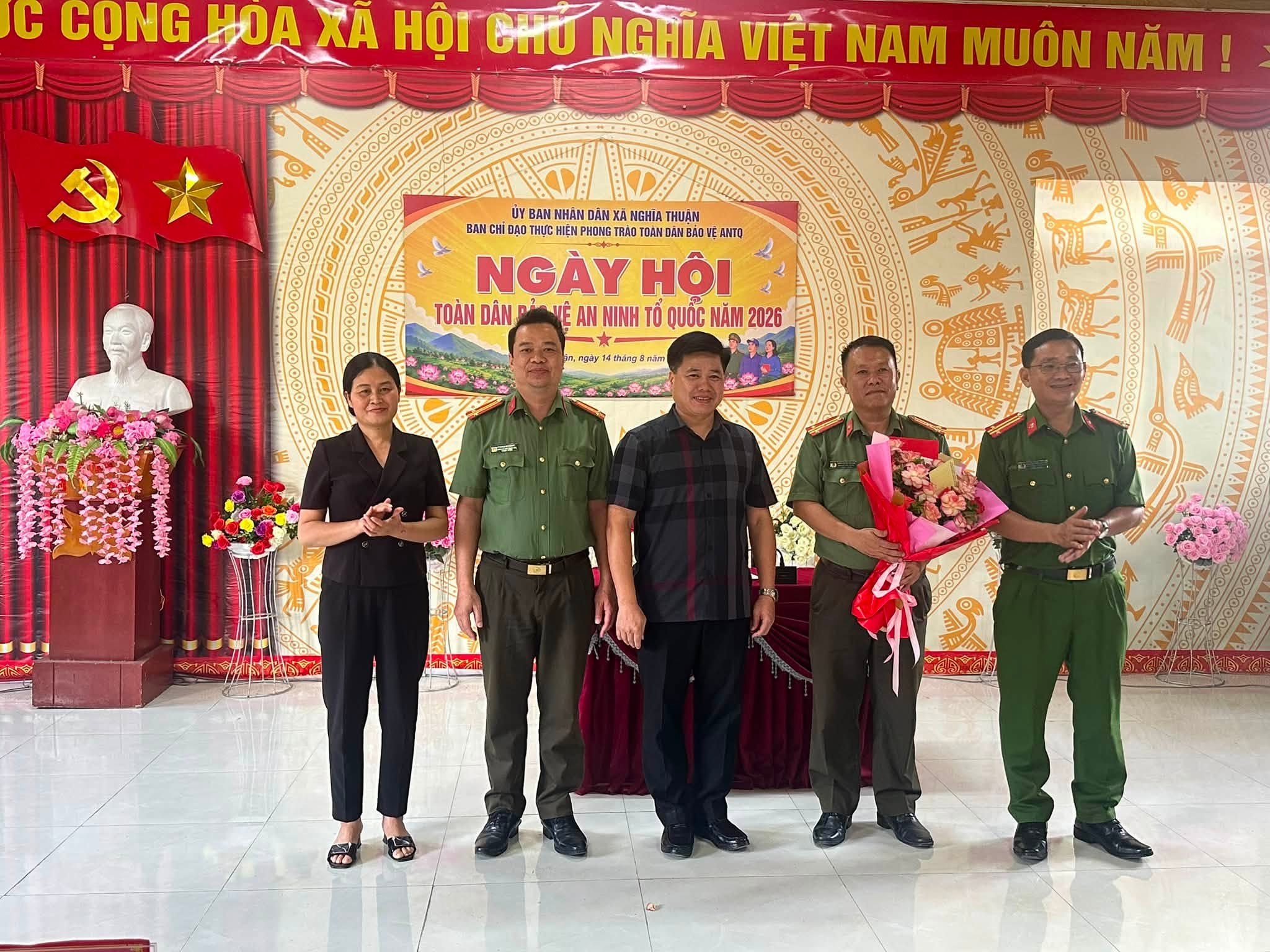 Xã Nghĩa Thuận tổ chức Ngày hội Toàn dân bảo vệ an ninh Tổ quốc năm 2026