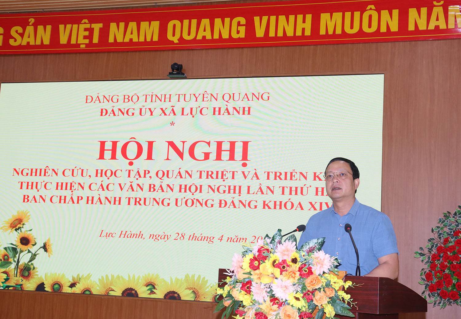 Xã Lực Hành: Tổ chức Hội nghị quán triệt, triển khai các văn bản Hội nghị lần thứ hai Ban Chấp hành Trung ương Đảng khóa XIV